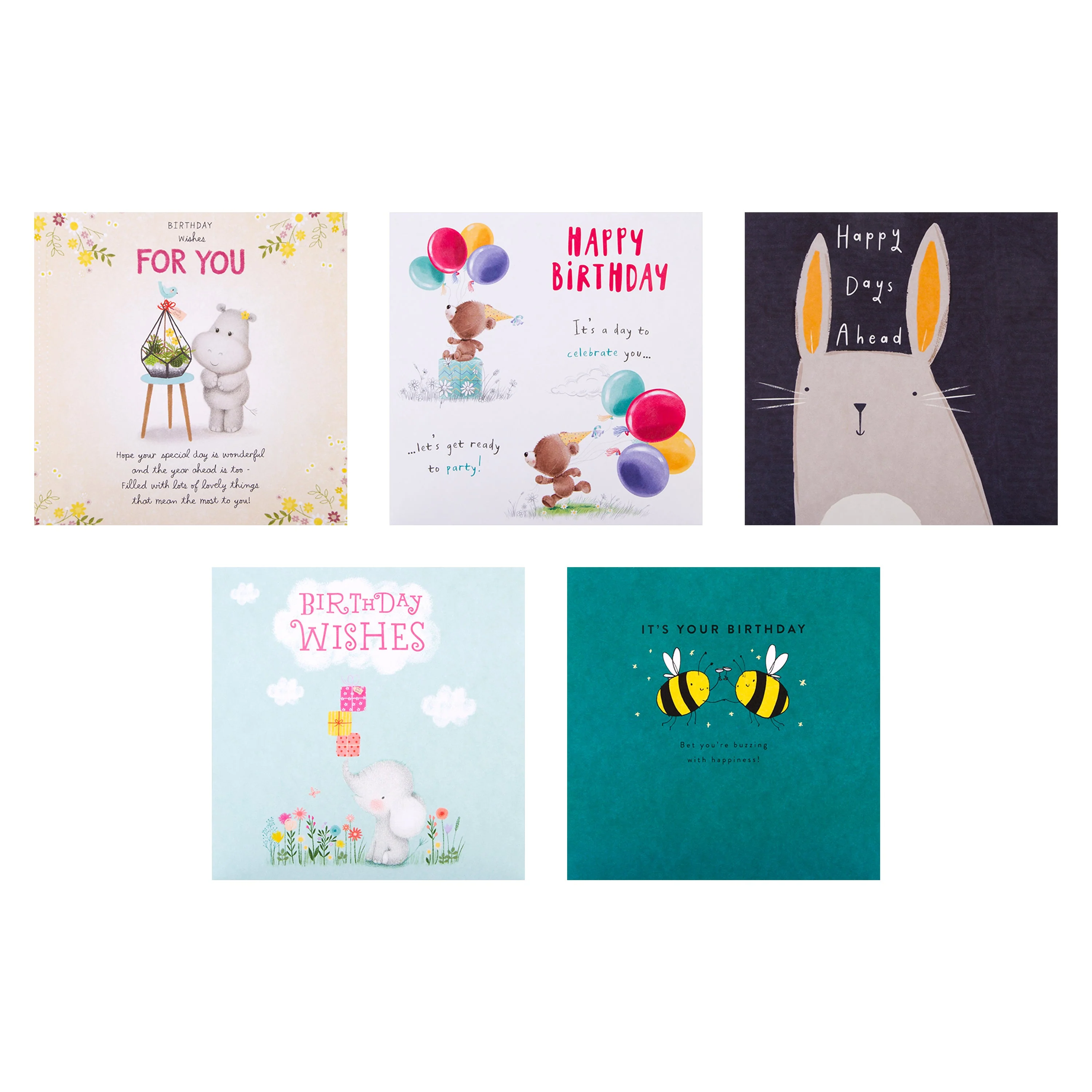 Birthday Cards -Multipack of 20 in 20 Cute Characters Designs - Image 6