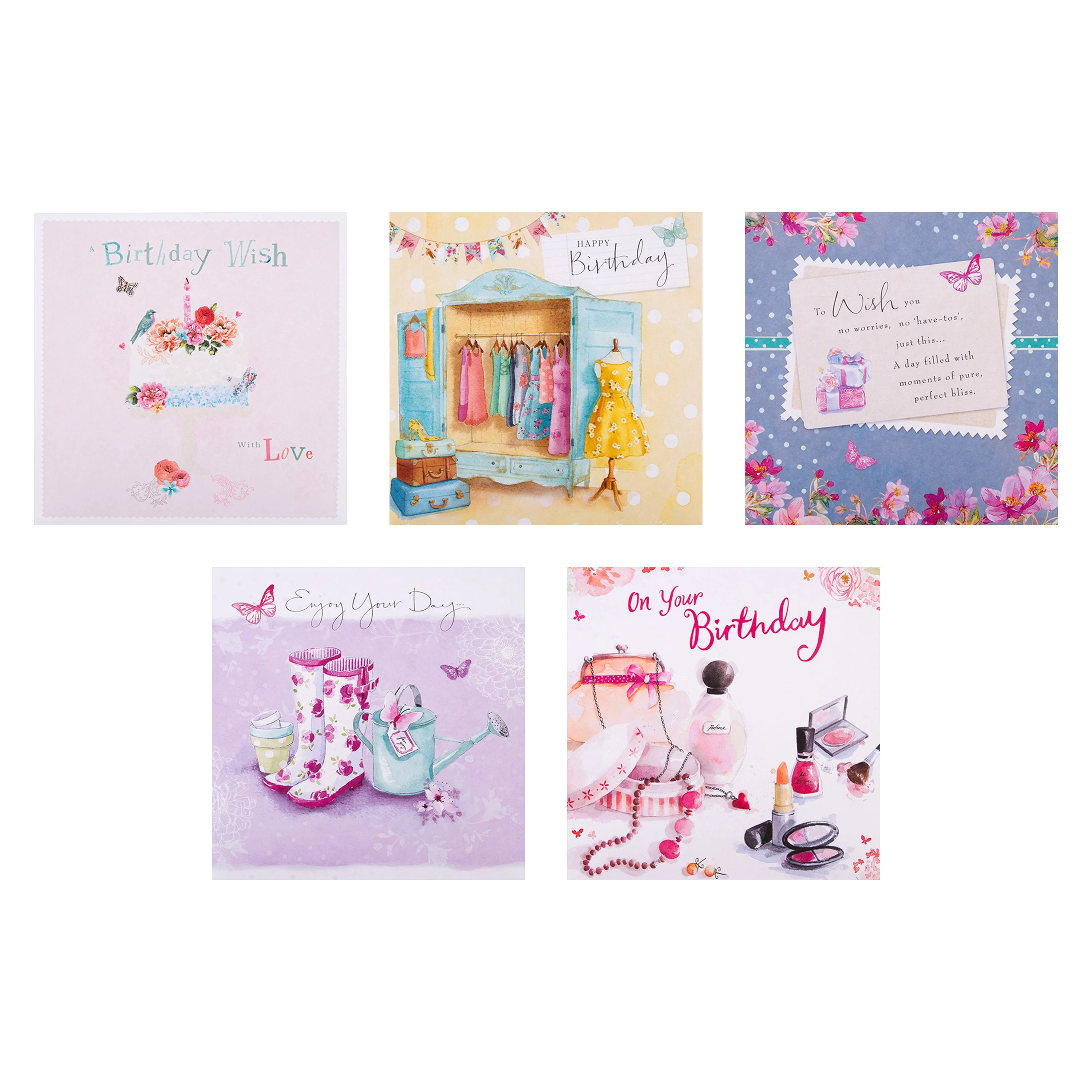 Birthday Cards - Multipack of 20 in 20 Floral Designs - Image 4
