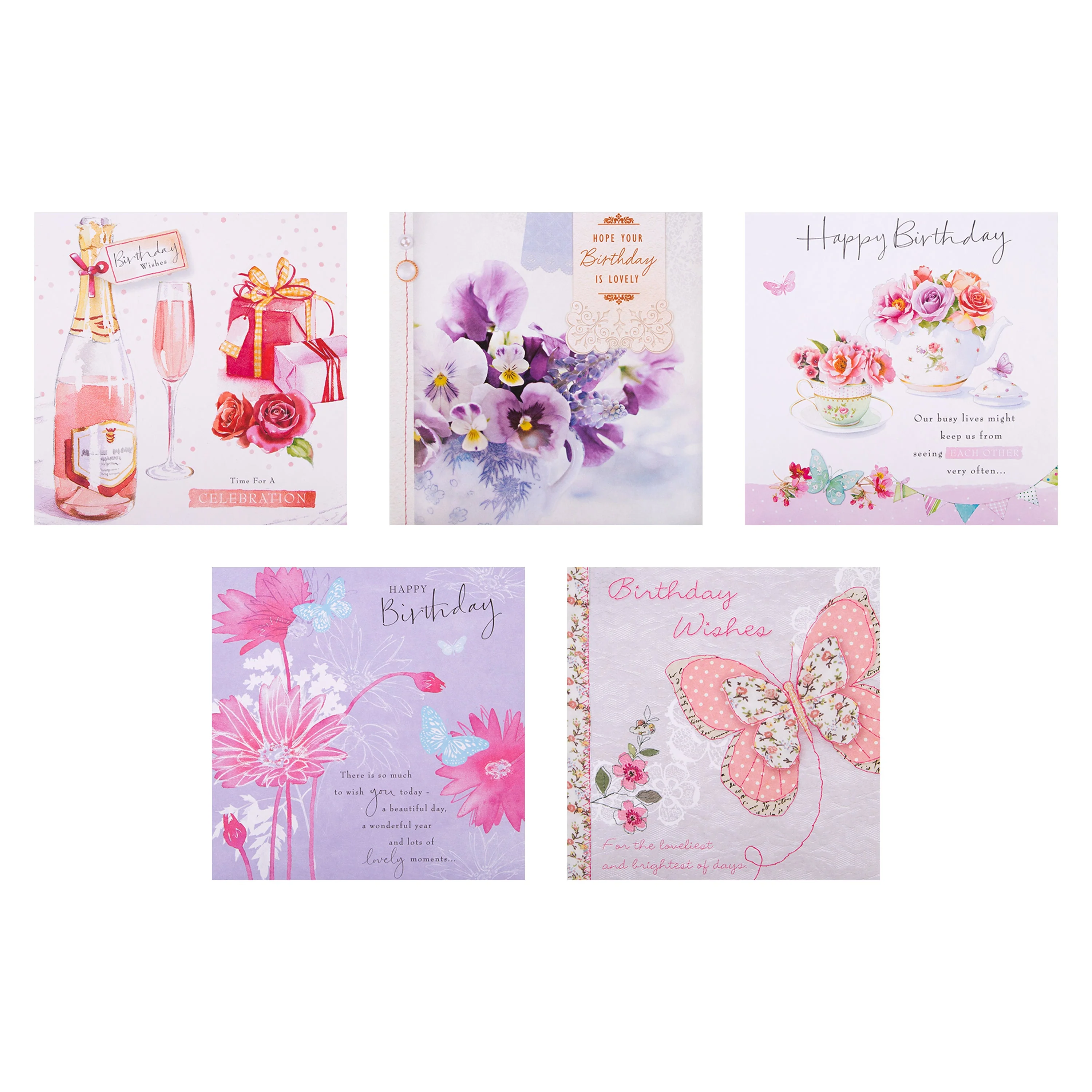Birthday Cards - Multipack of 20 in 20 Floral Designs - Image 5