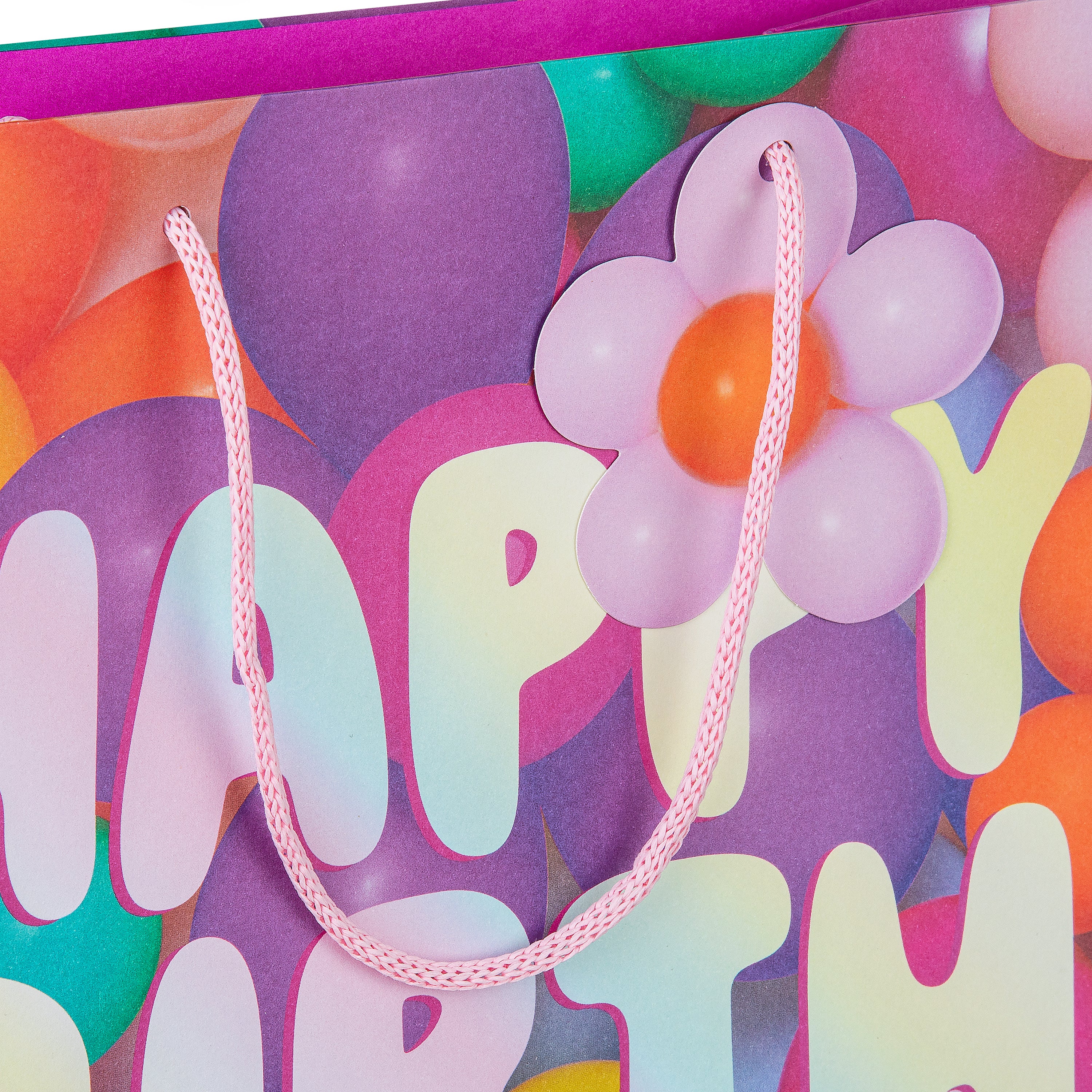 Birthday Gift Bags - 3 Pack in 1 Photographic 'Balloon Flowers' Birthday Design - Image 5