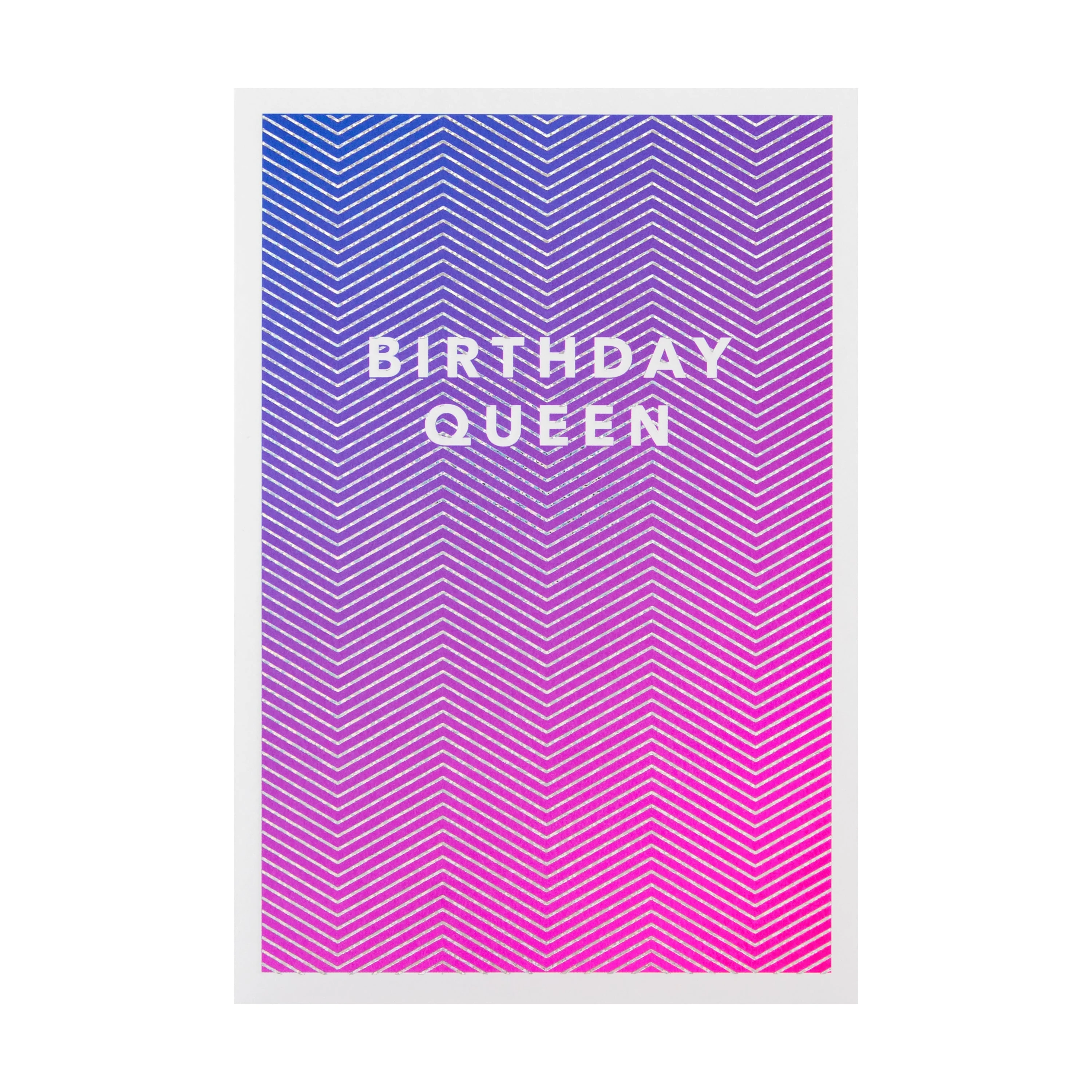Birthday Queen Card - Electric Parade Zigzag Design - Image 3