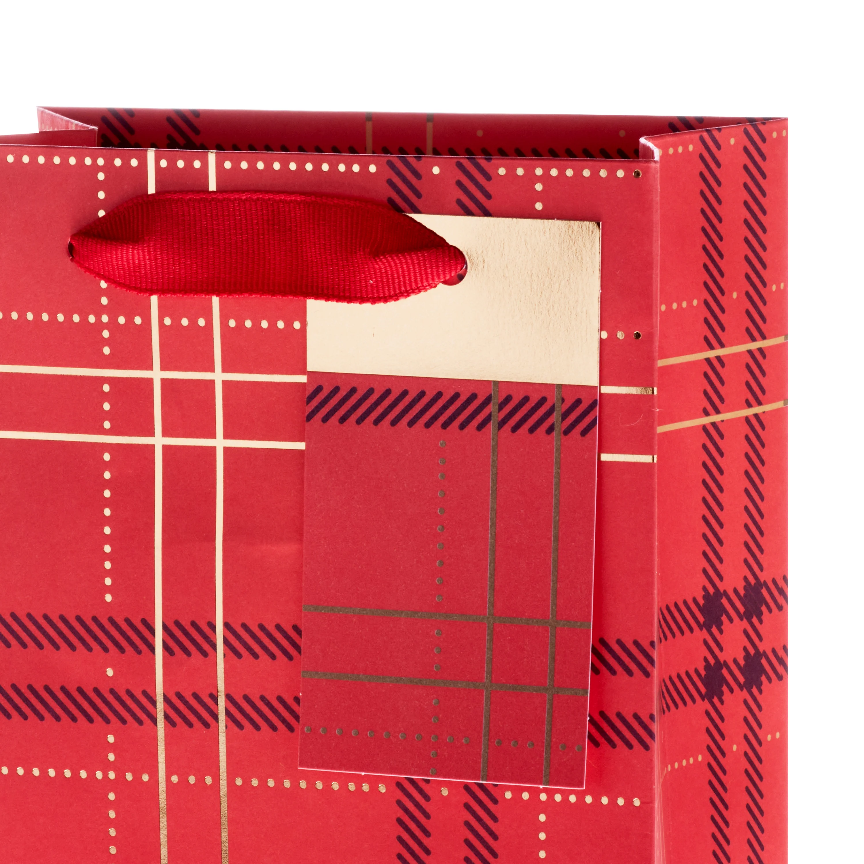 Christmas Bottle Bags - Pack of 3 in Red Tartan Design - Image 6