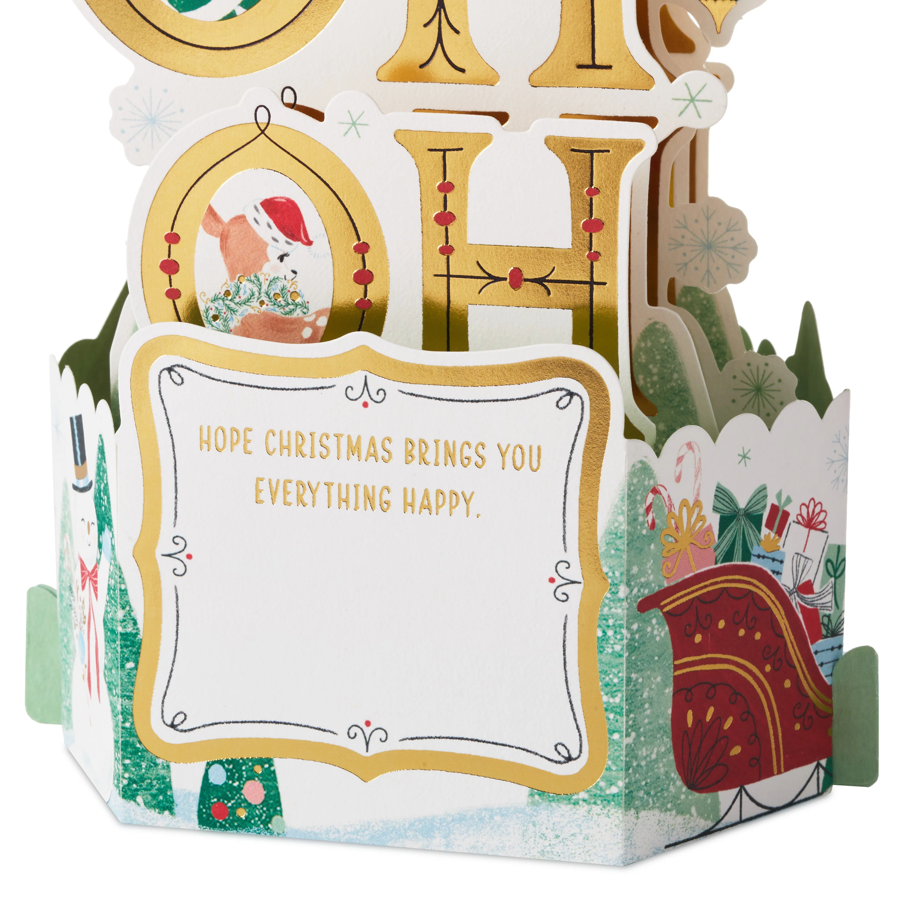 Christmas Card - 3D & Pop-Up 'Ho Ho Ho' Design - Image 5