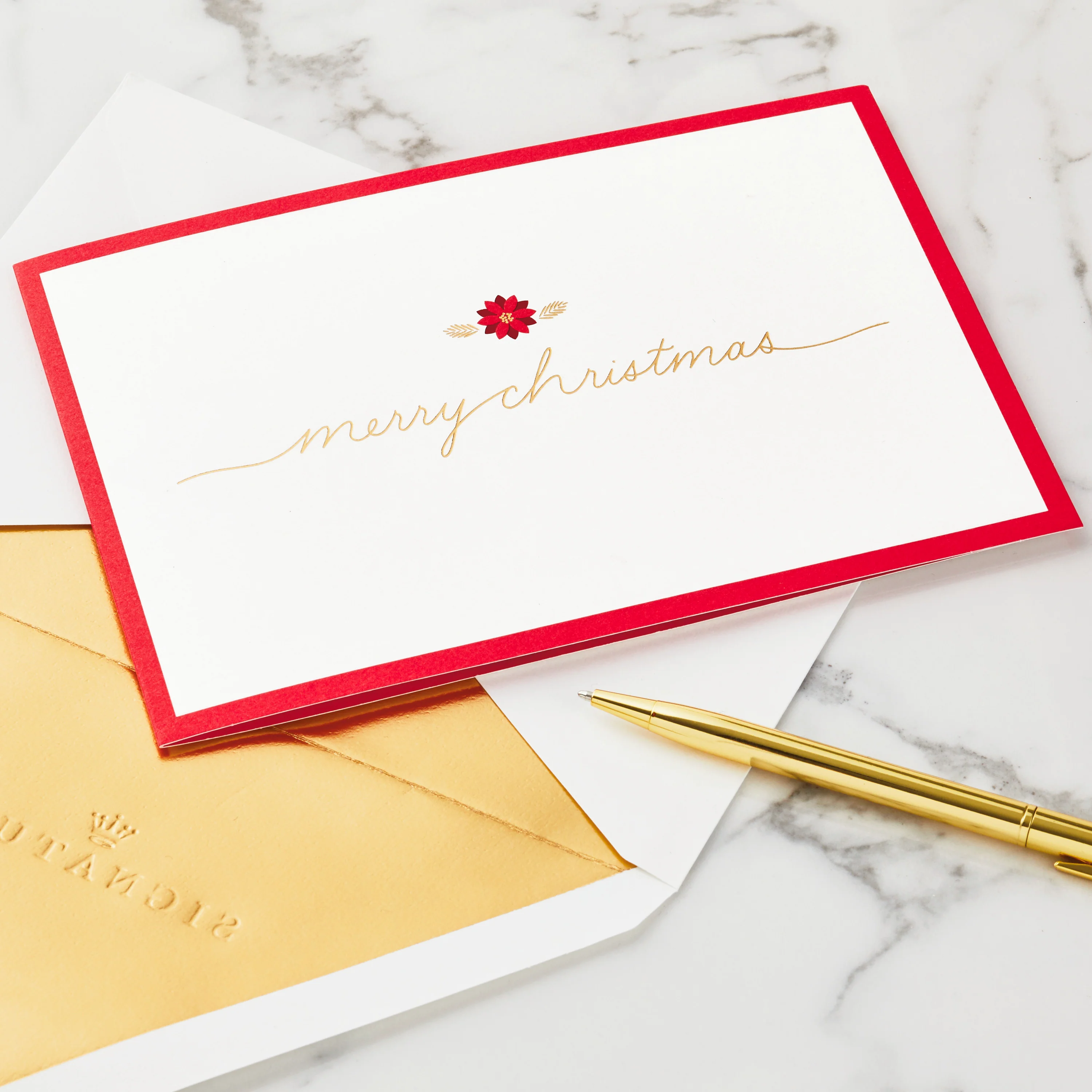 Christmas Card - 3D Pop Up Poinsettia Design - Image 7