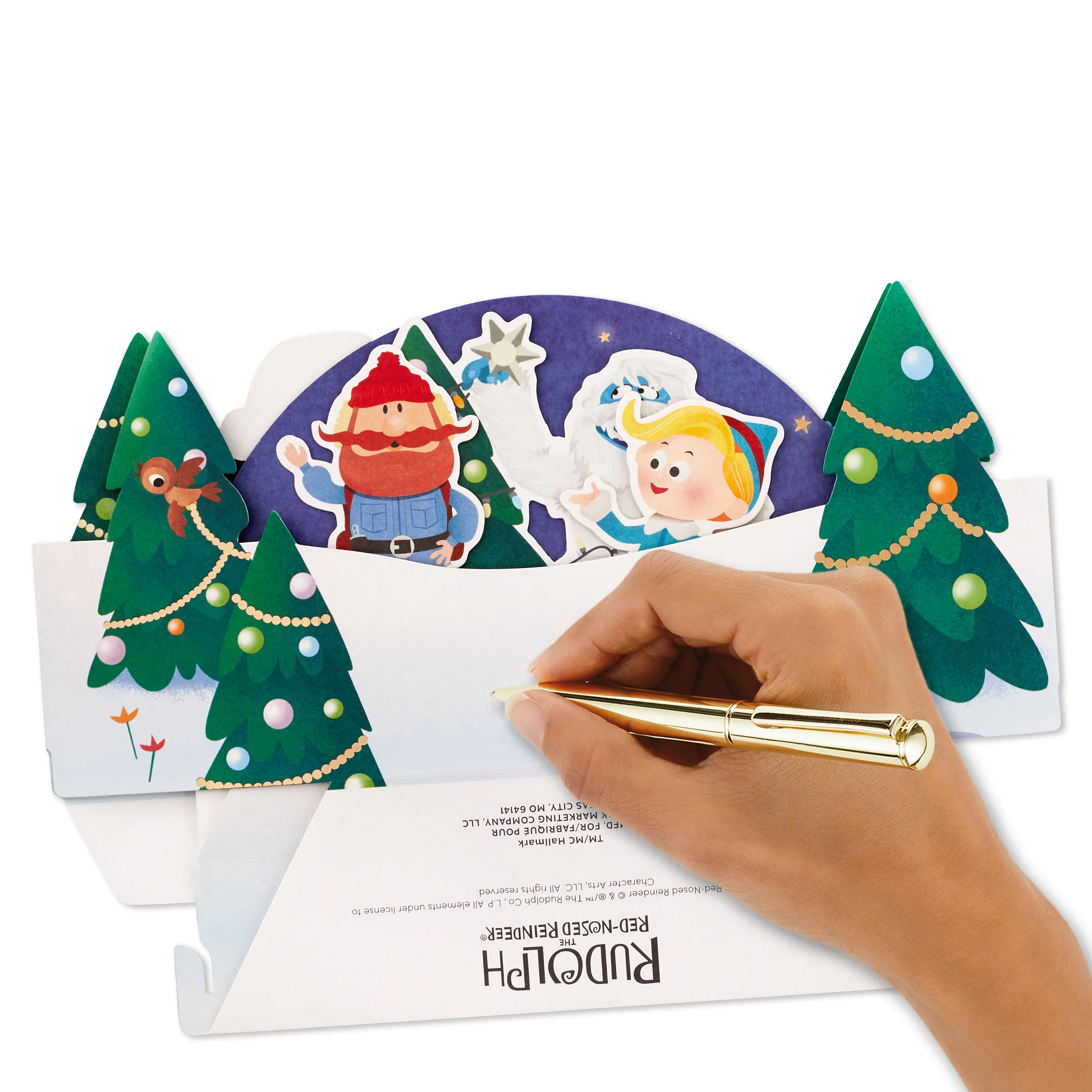 Christmas Card - 3D Pop Up Rudolph the Red-Nosed Reindeer Design - Image 5
