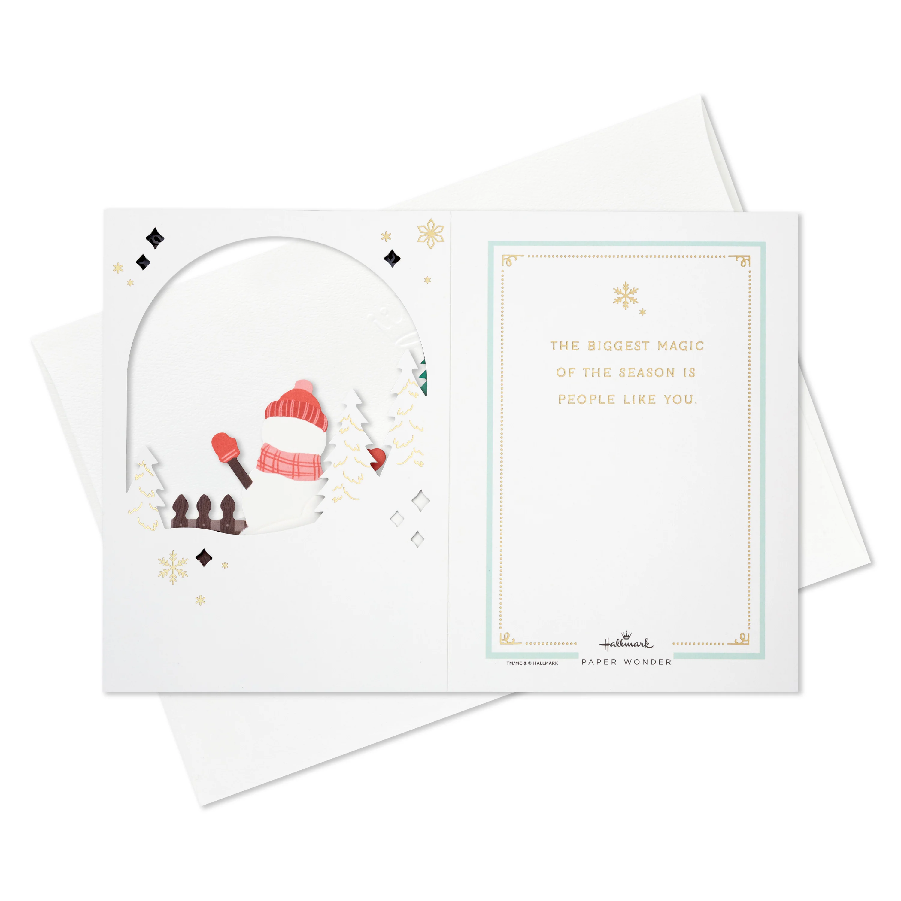 Christmas Card - 3D & Pop-Up Shadowbox Snowman Design - Image 7