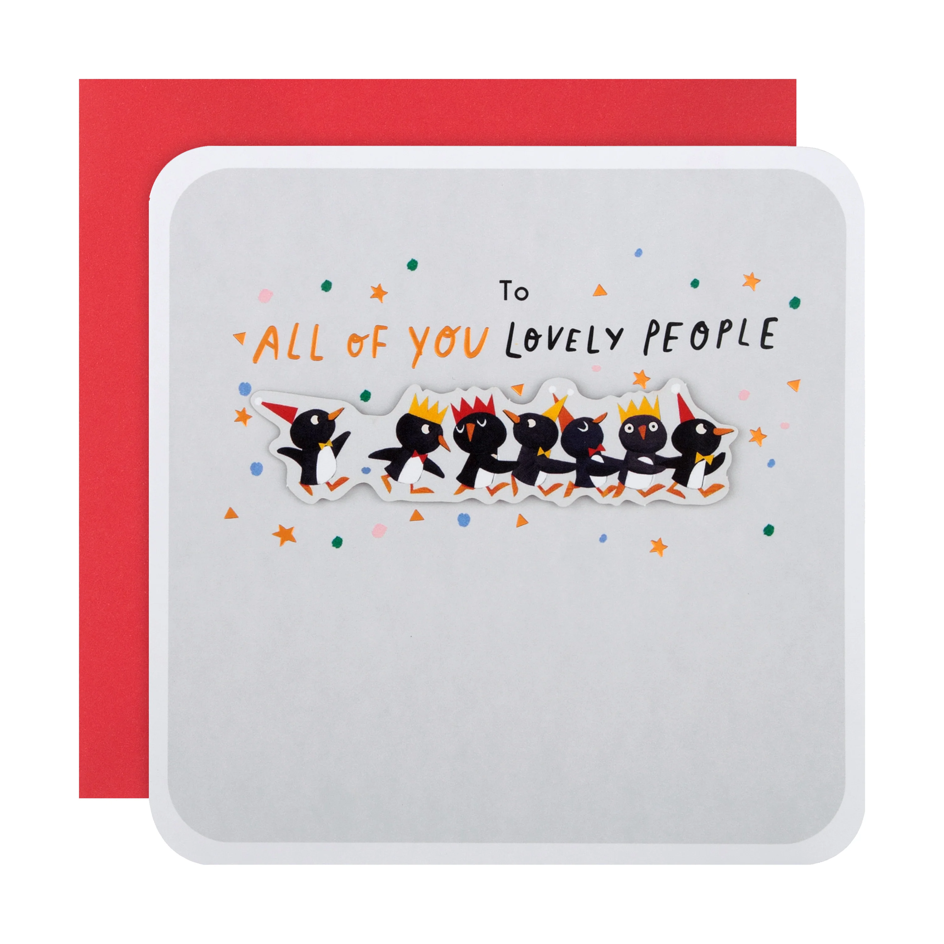Christmas Card for All of You - Fun Christmas Penguins Design