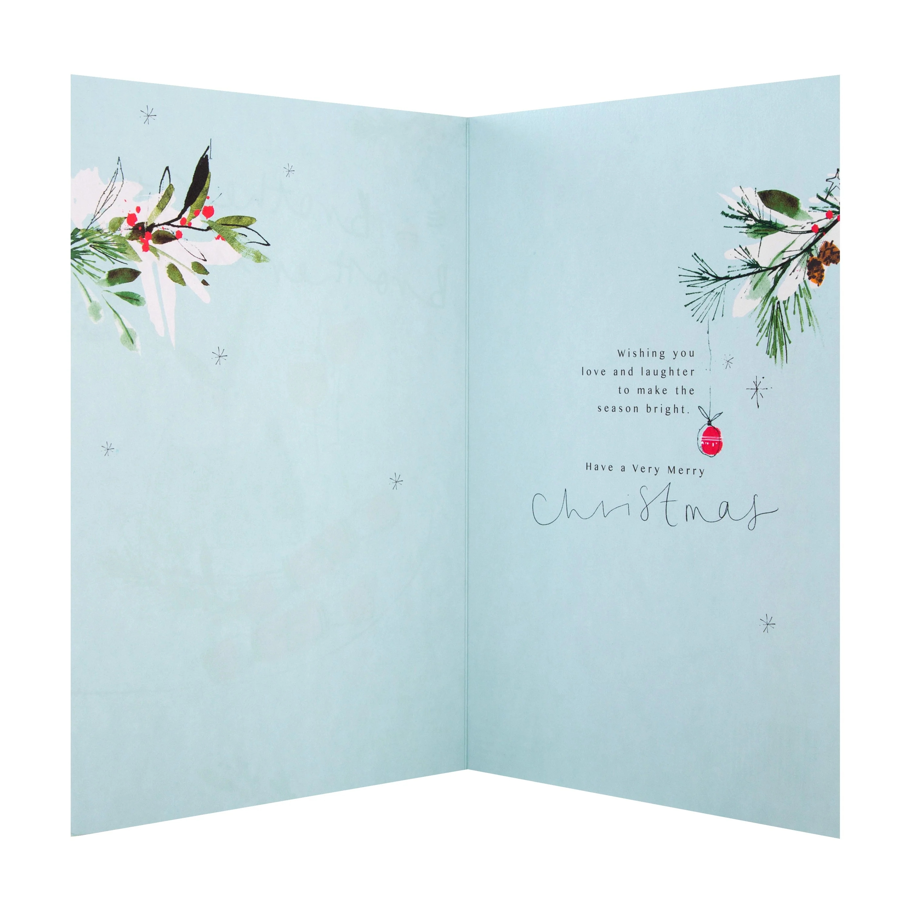 Christmas Card for Brother and Brother in Law - Traditional Pudding Design with Gold Foil - Image 2
