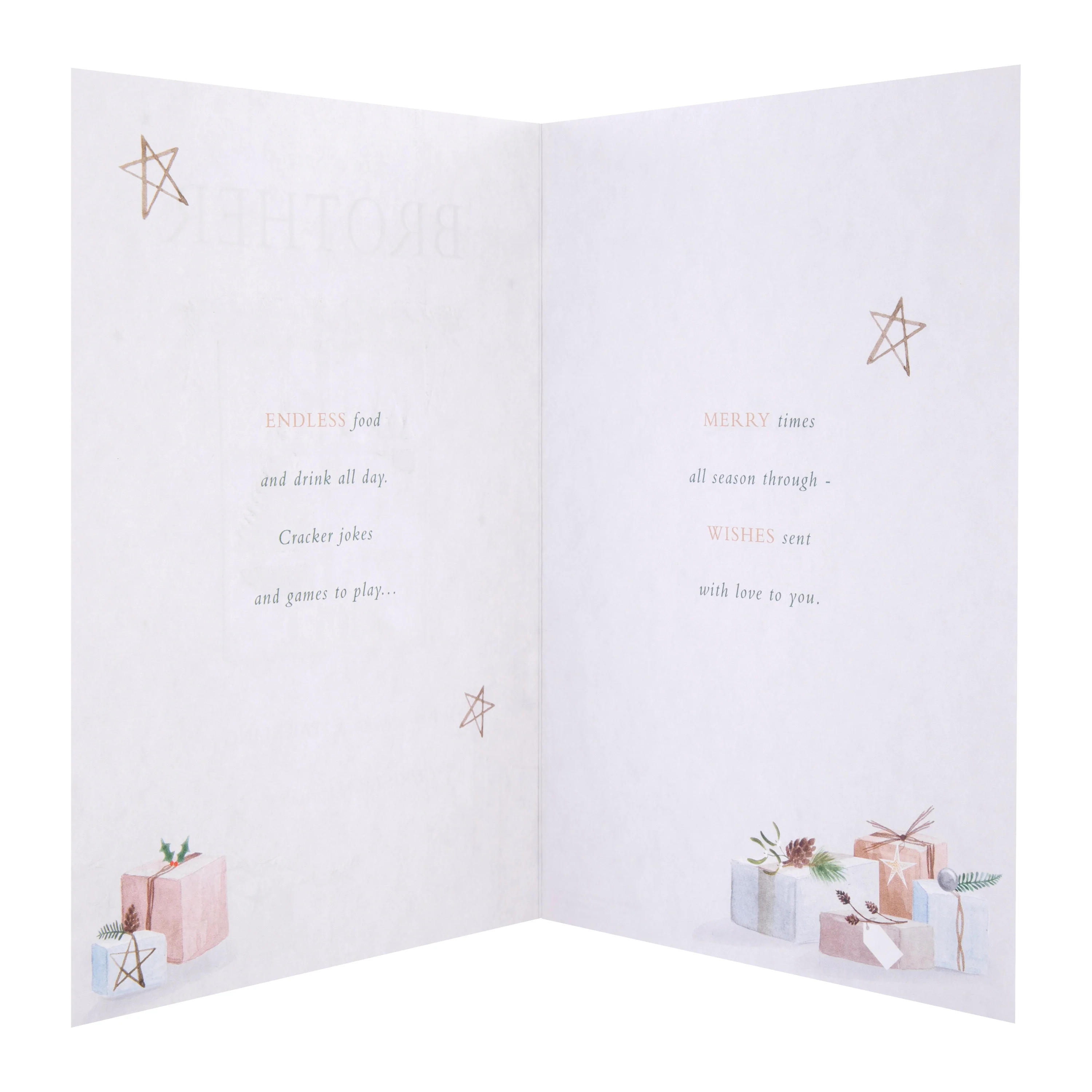 Christmas Card for Brother - Classic Illustrated Design - Image 2