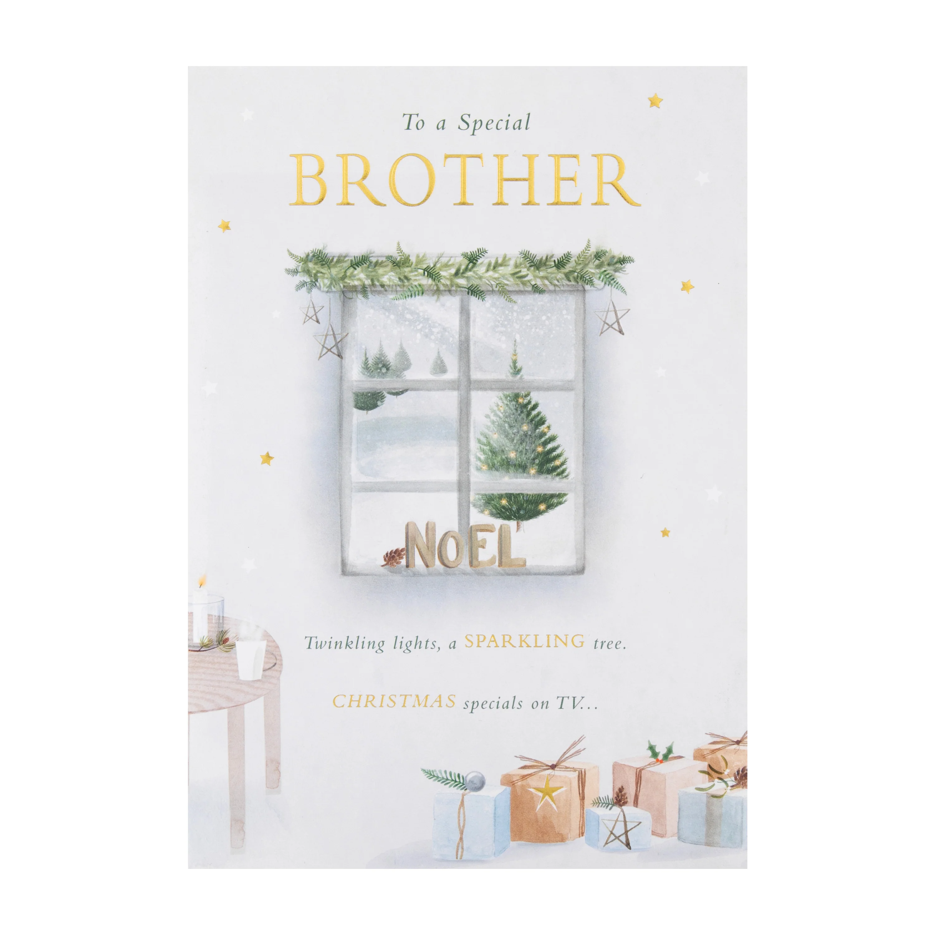 Christmas Card for Brother - Classic Illustrated Design - Image 5