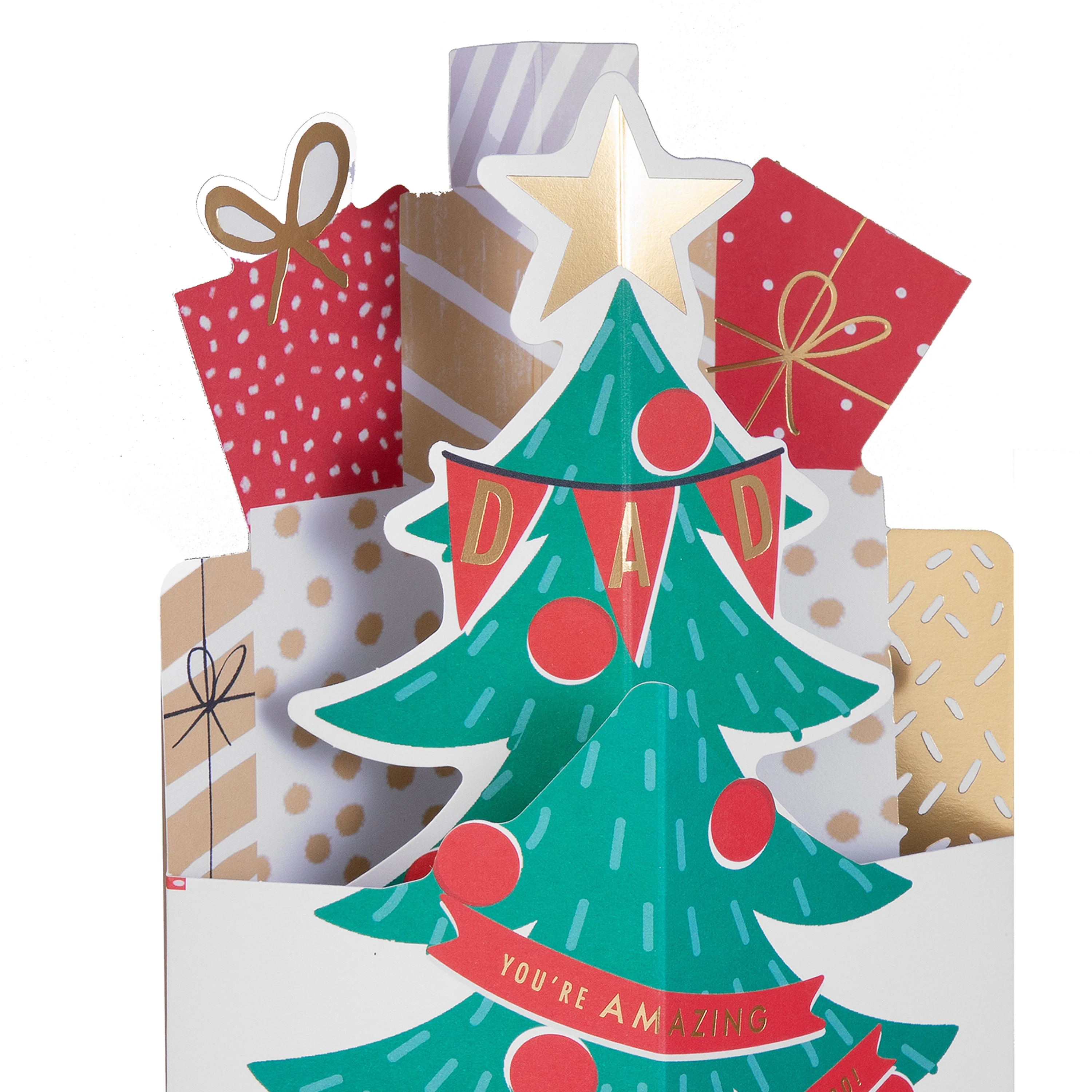 Christmas Card for Dad - 3D Pop-Up Christmas Tree Design - Image 4