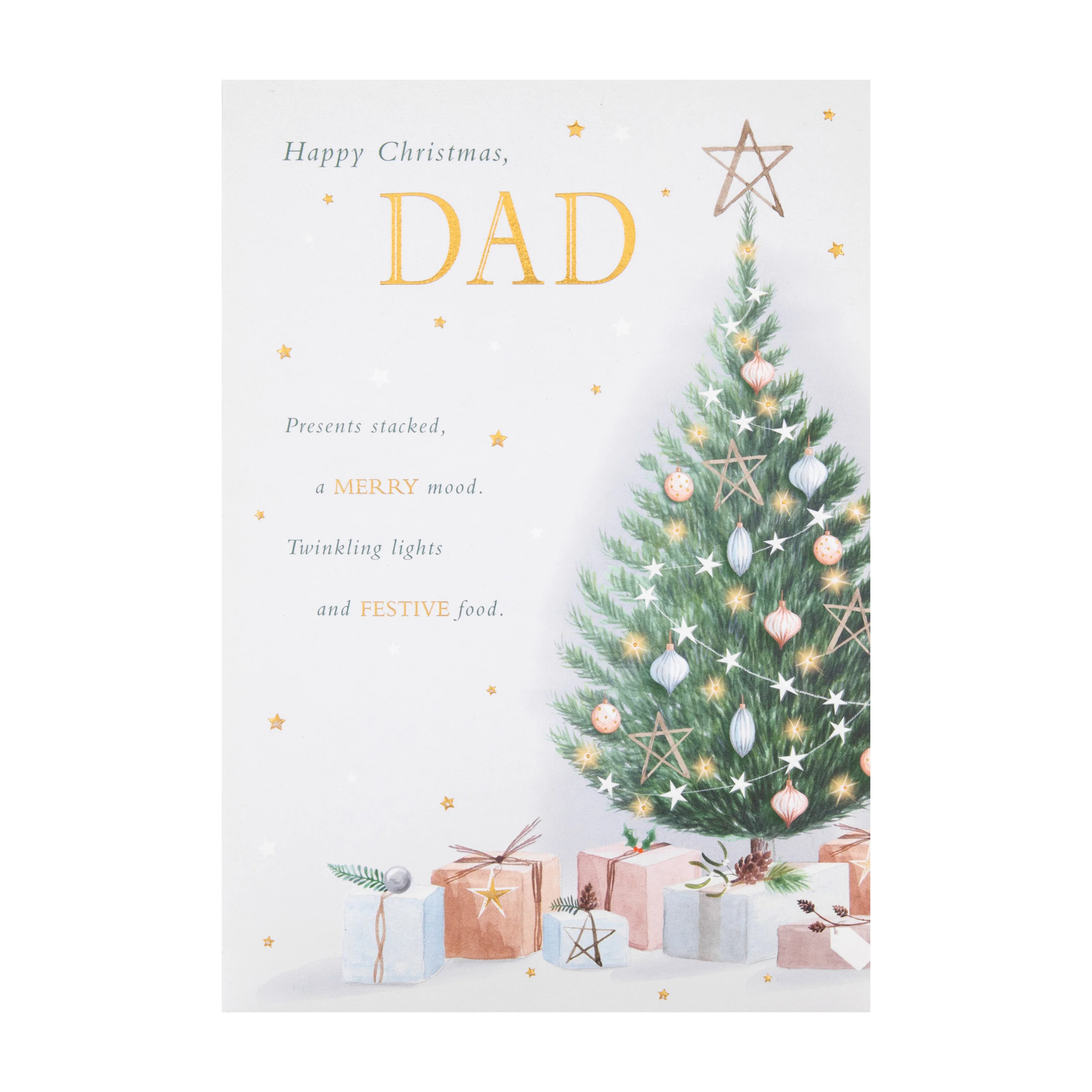 Christmas Card For Dad - Classic Illustrated Design - Image 5