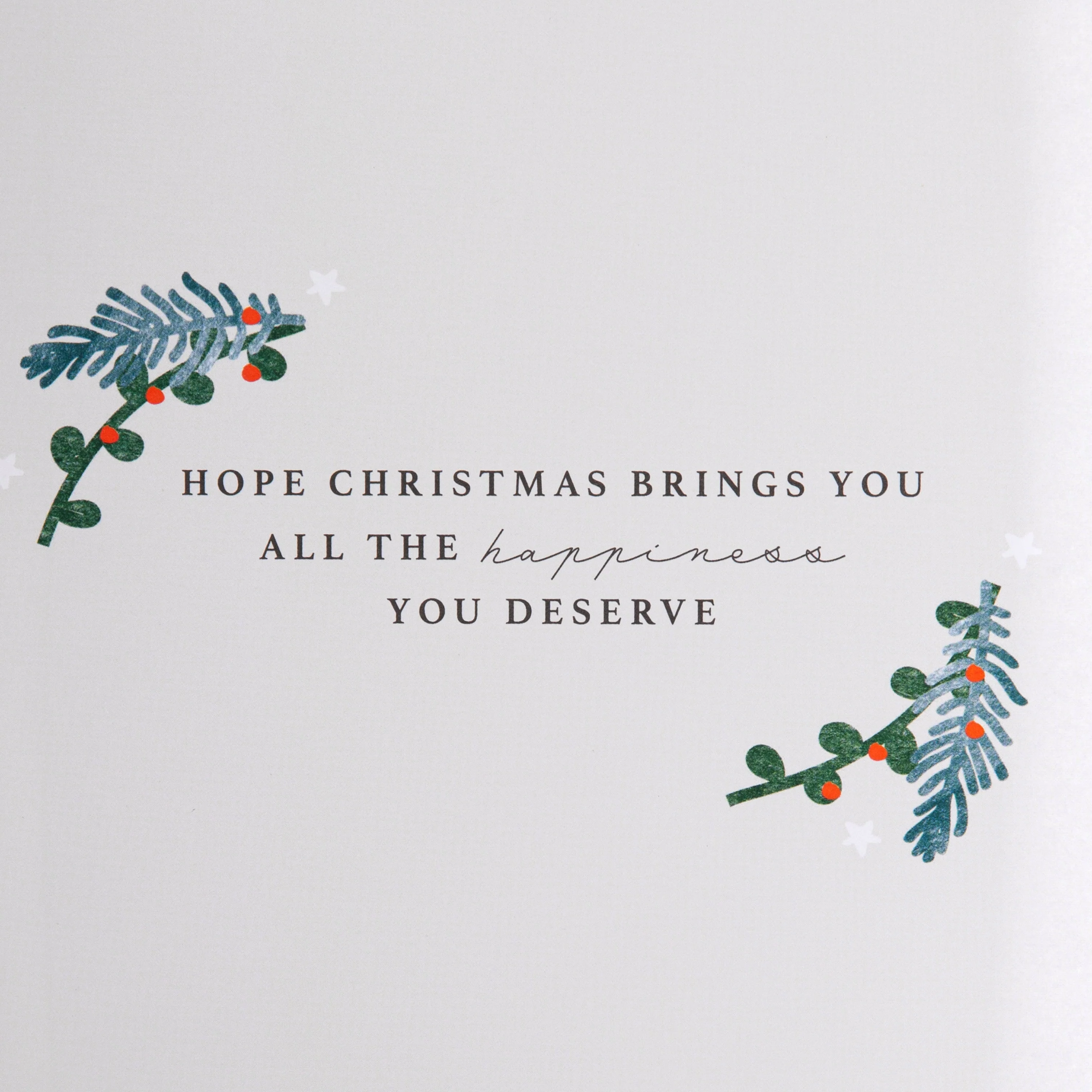 Christmas Card for Dad - Traditional Foliage & Bauble Design with Keepsake - Image 4