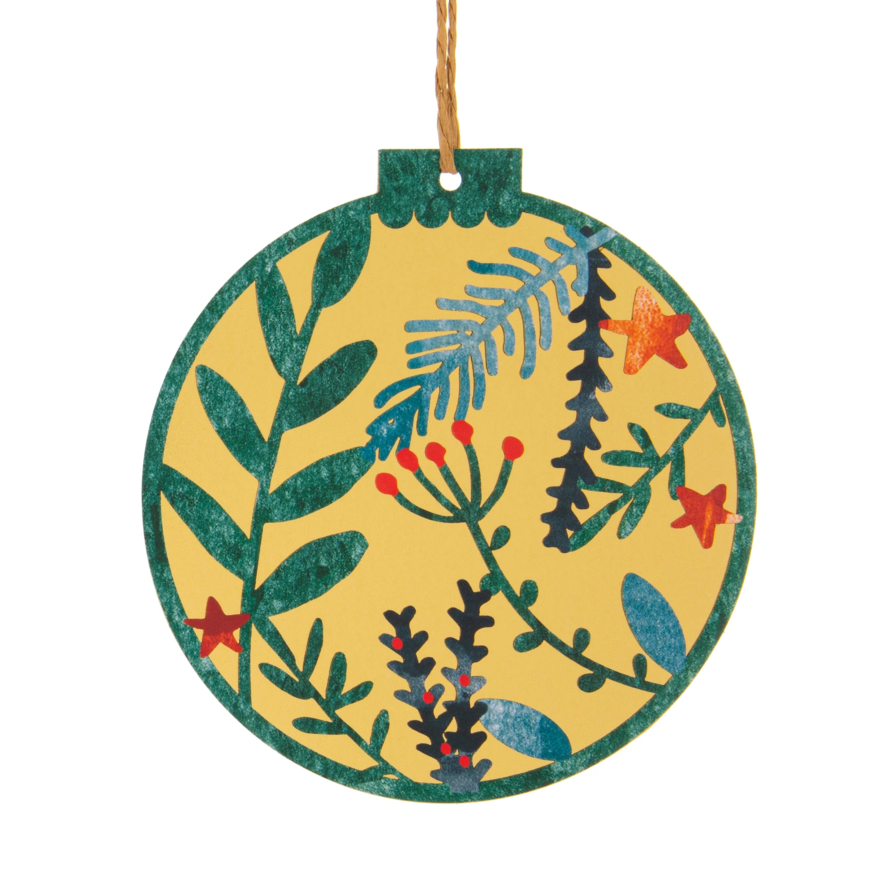 Christmas Card for Dad - Traditional Foliage & Bauble Design with Keepsake - Image 7