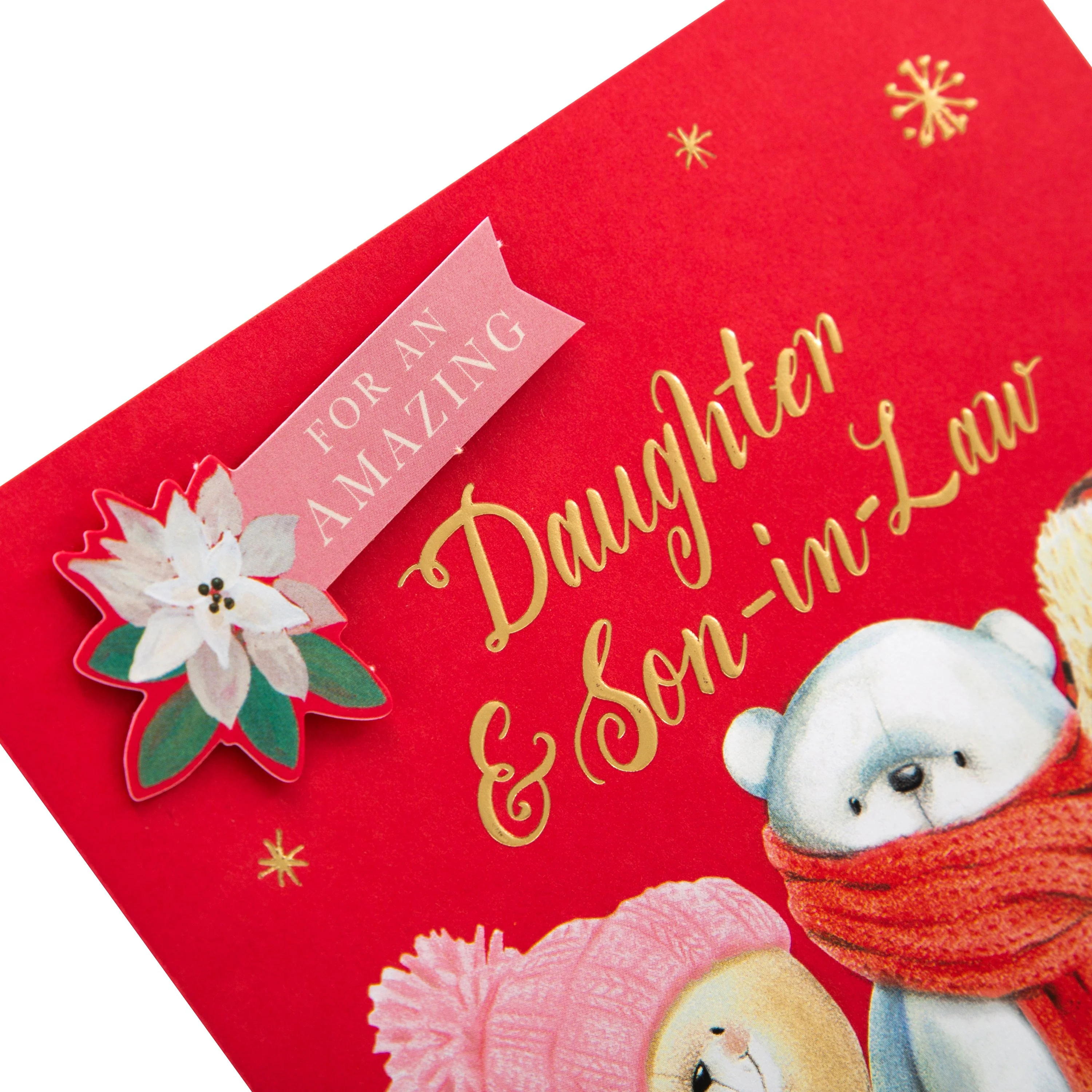 Christmas Card for Daughter and Son in Law - Cute Forever Friends Design - Image 4