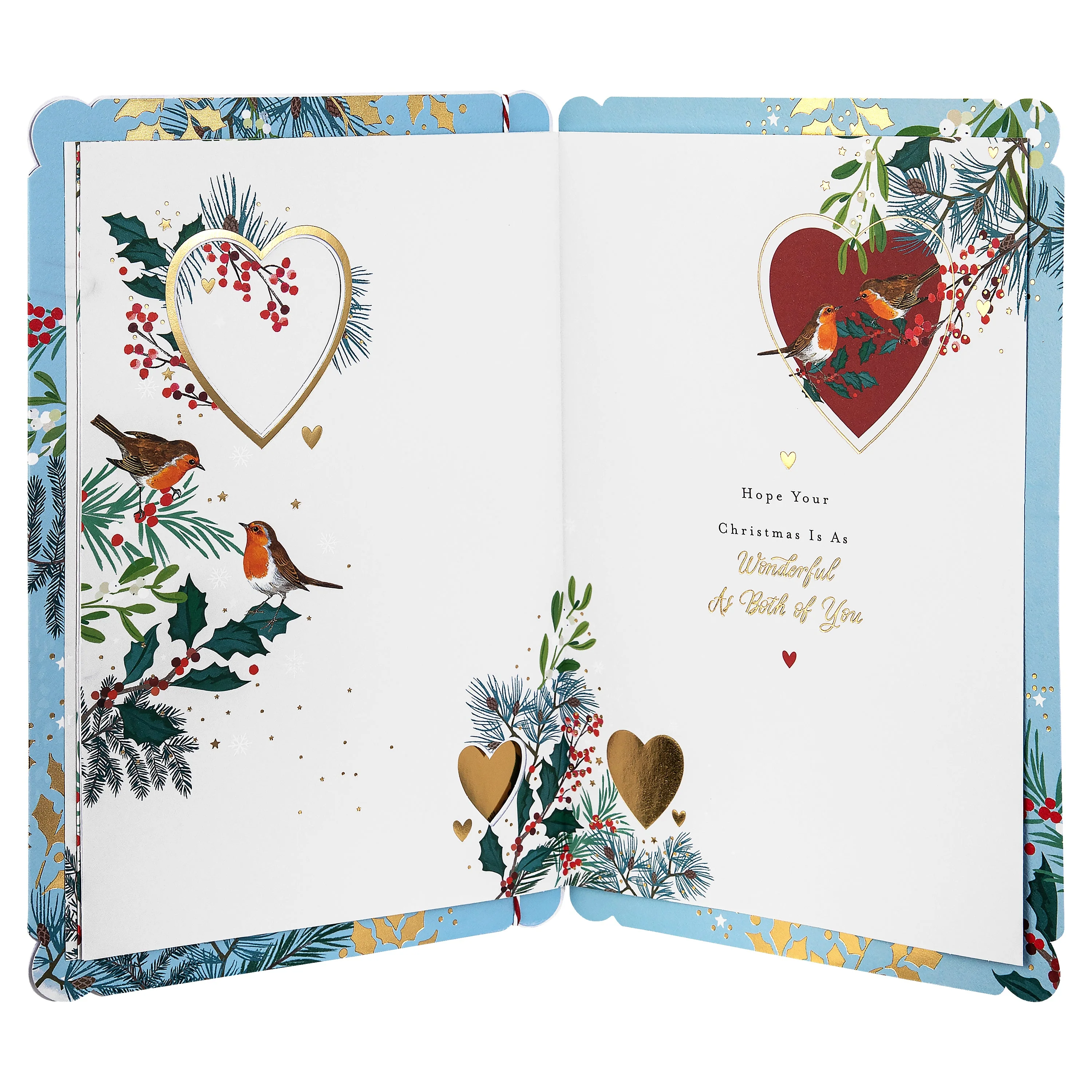 Christmas Card for Daughter & Son-in-Law - Traditional Illustrated Winter Forest Scene - Image 10