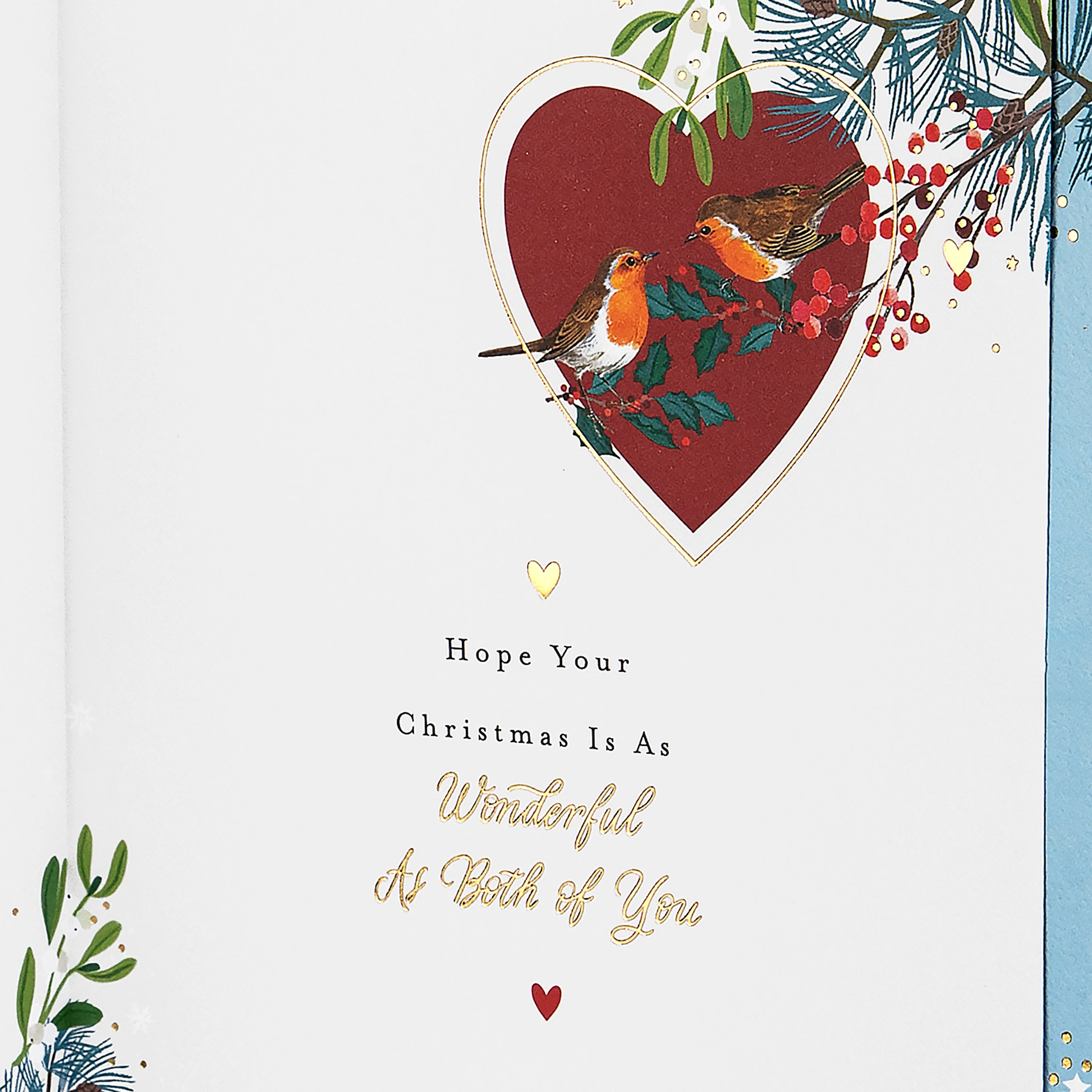 Christmas Card for Daughter & Son-in-Law - Traditional Illustrated Winter Forest Scene - Image 11