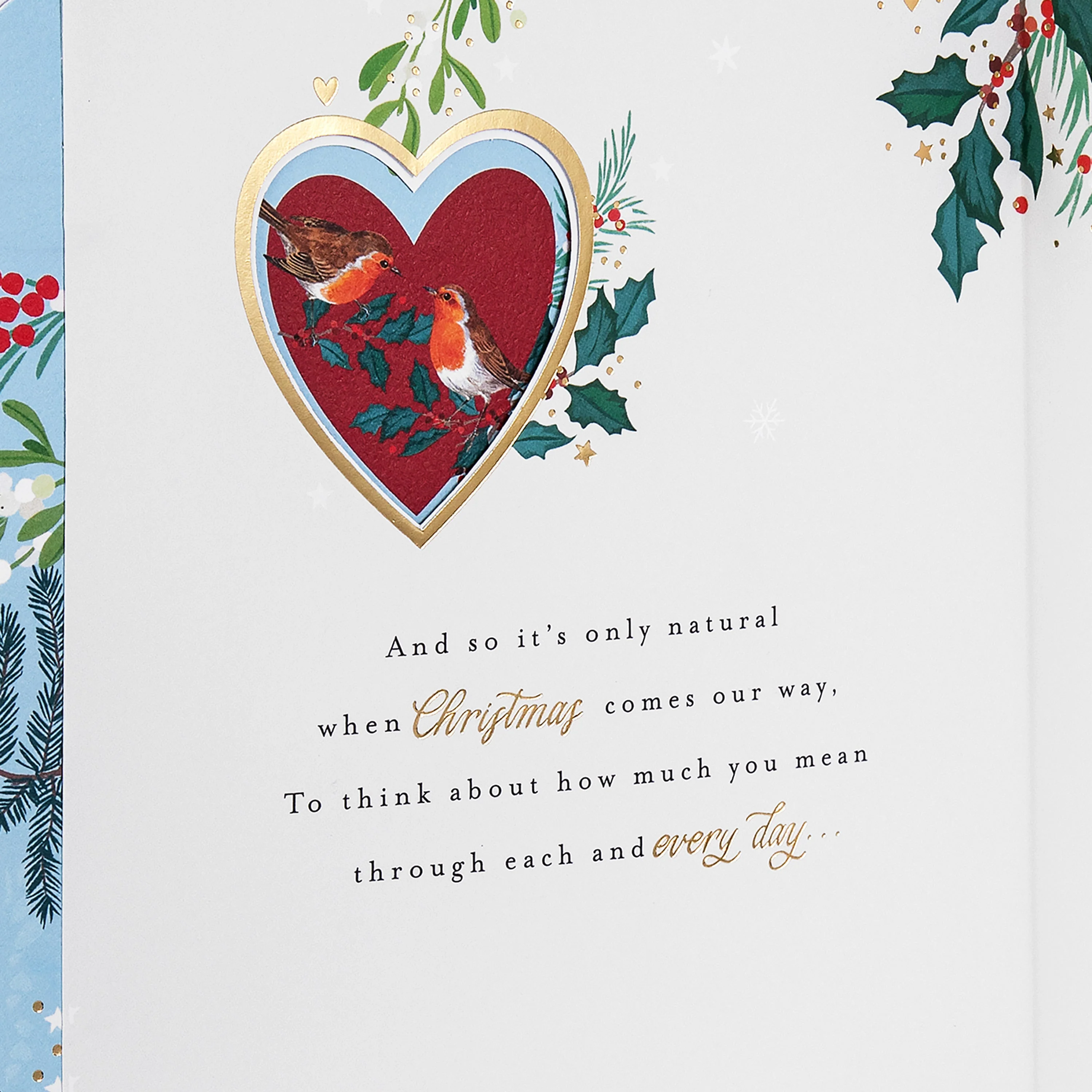 Christmas Card for Daughter & Son-in-Law - Traditional Illustrated Winter Forest Scene - Image 5