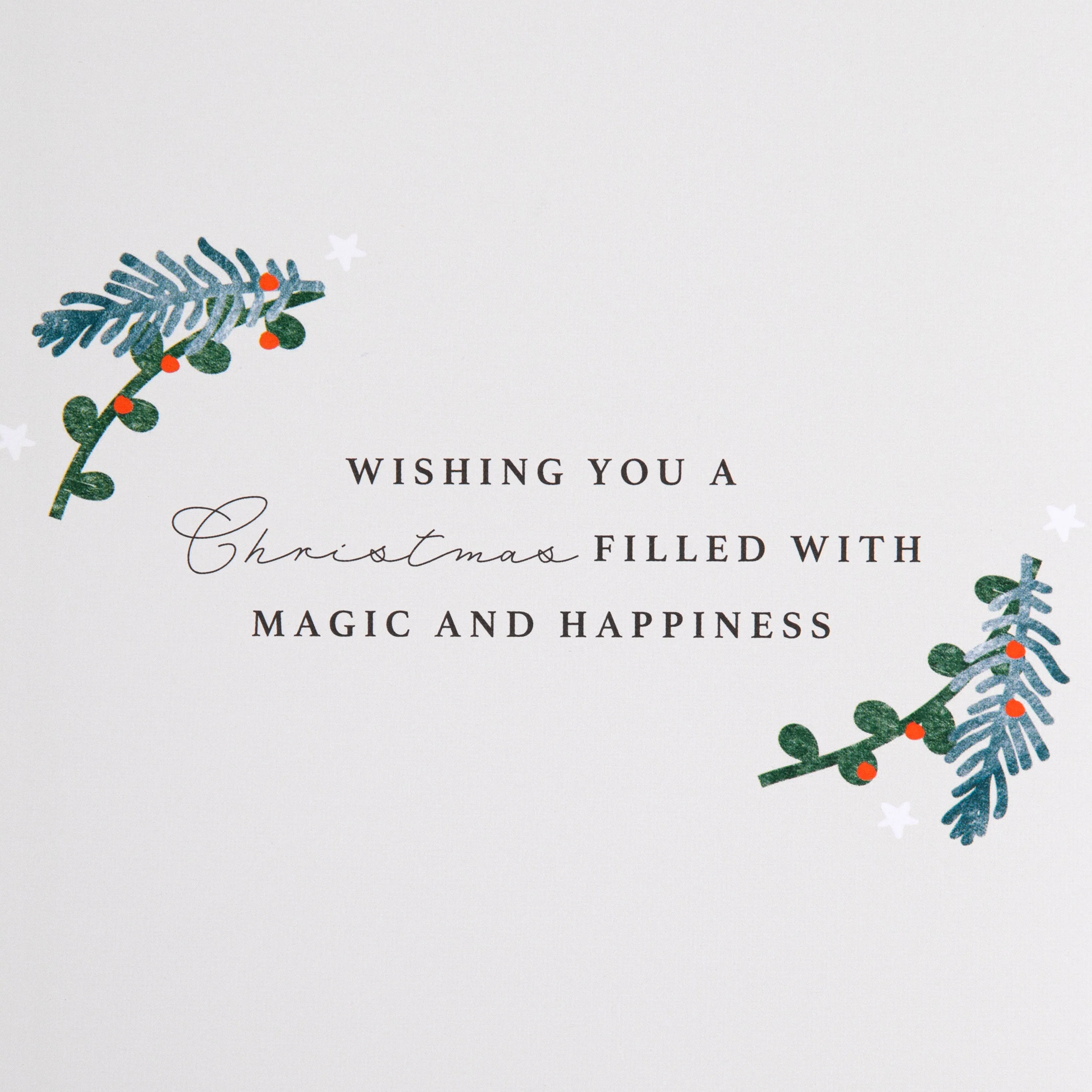 Christmas Card for Daughter - Traditional Foliage & Bauble Design with Keepsake - Image 4
