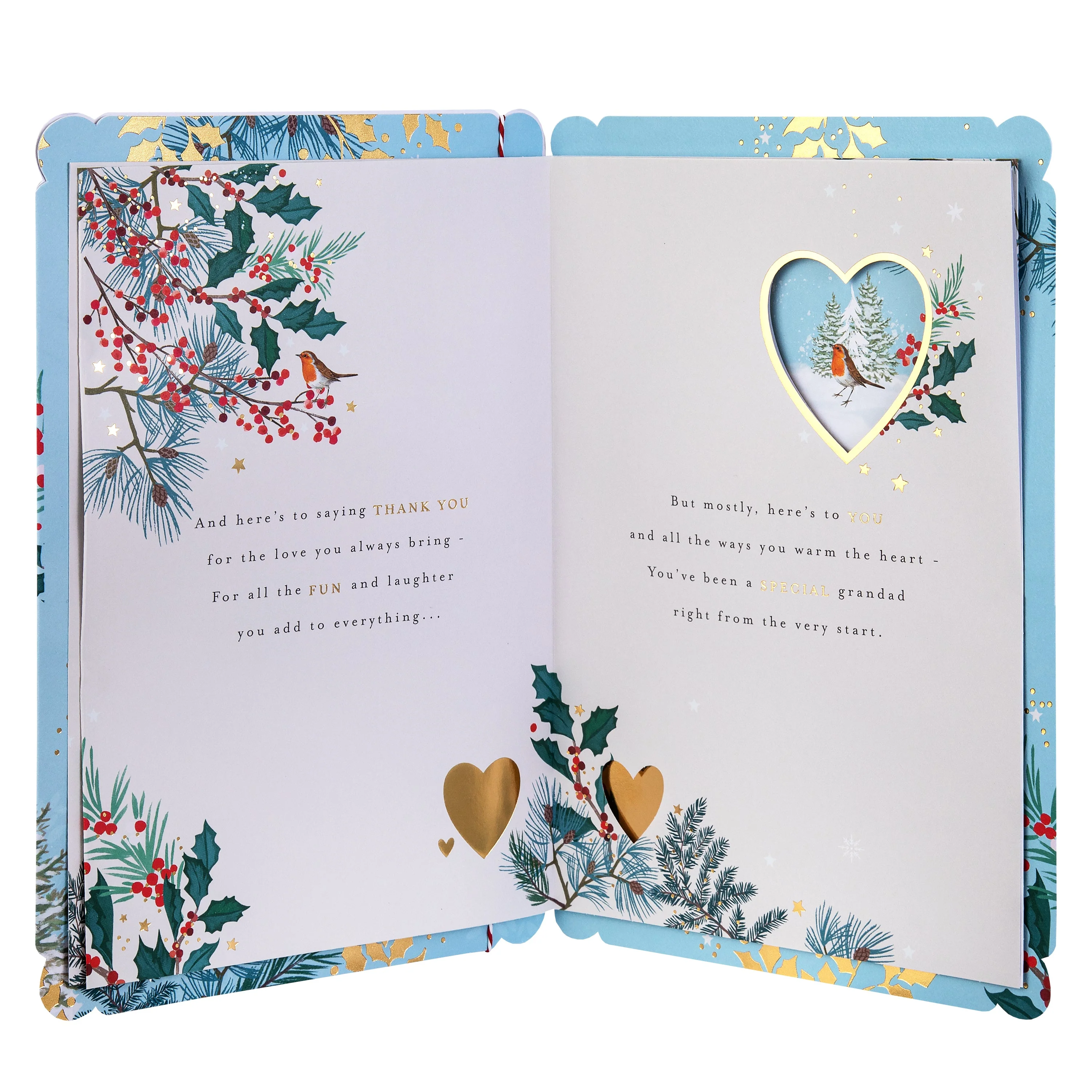Christmas Card for Grandad - Traditional Illustrated Winter Forest Scene - Image 7