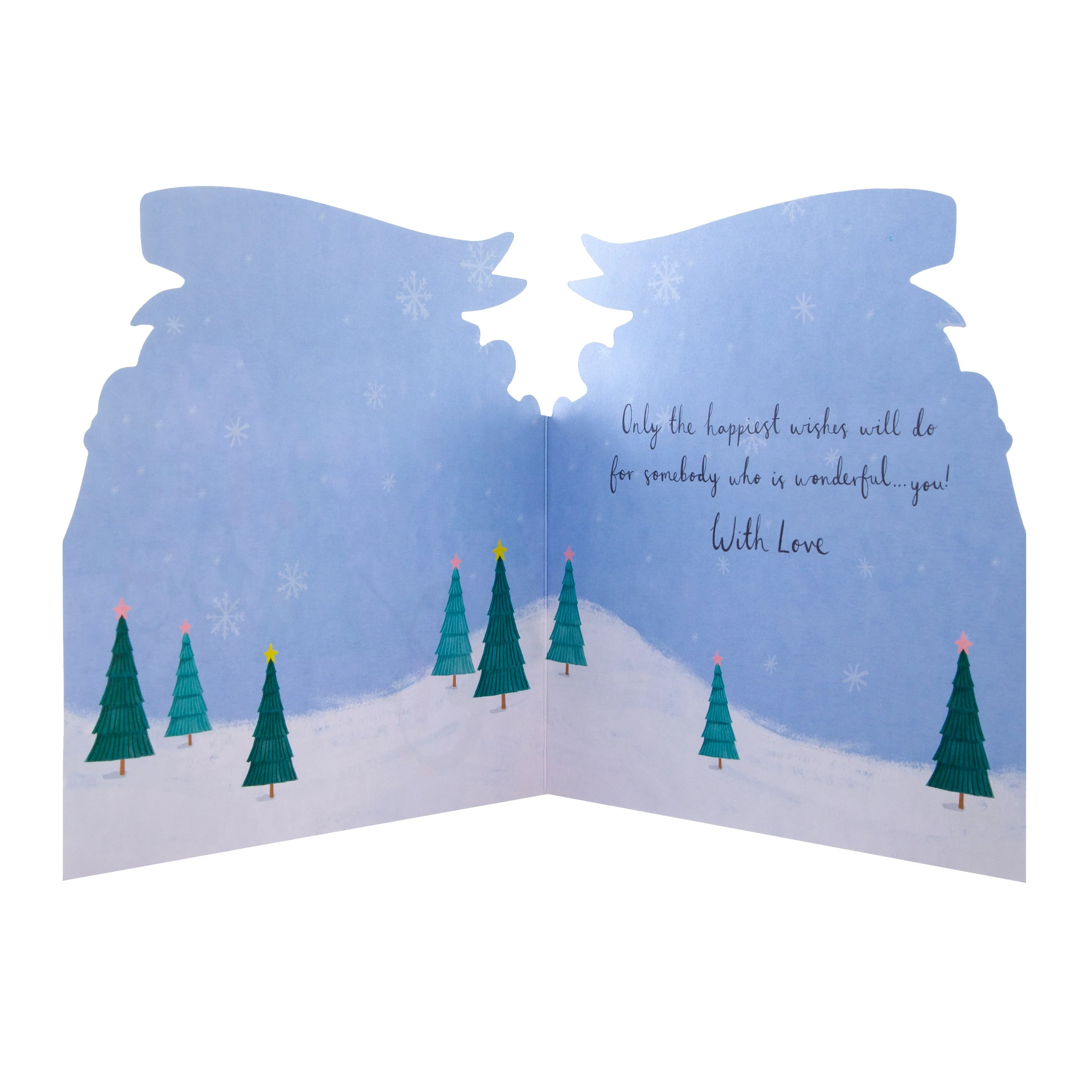 Christmas Card for Granddaughter - Cute Winter Penguins Design - Image 2