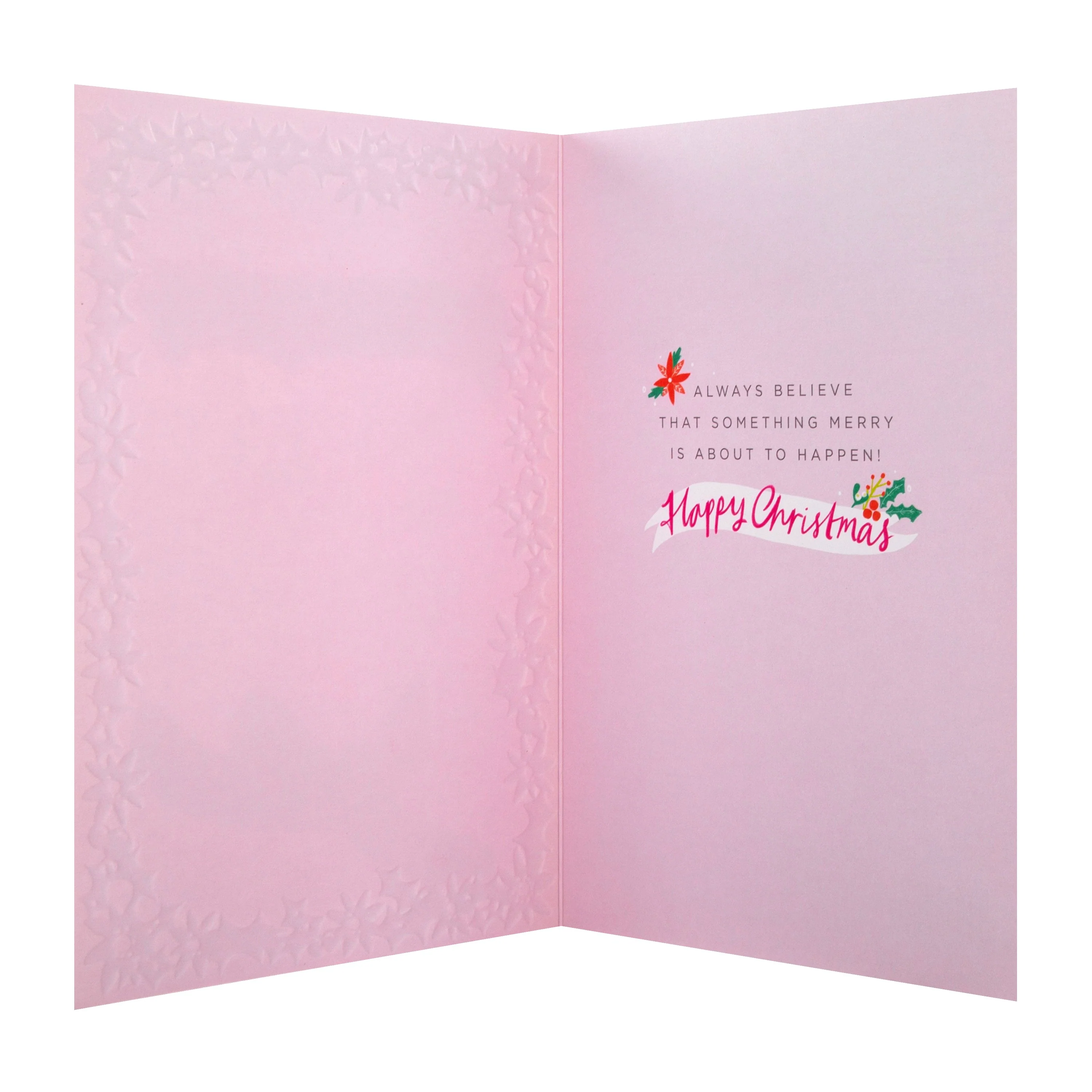 Christmas Card for Granddaughter - Winter Reindeer Design - Image 2