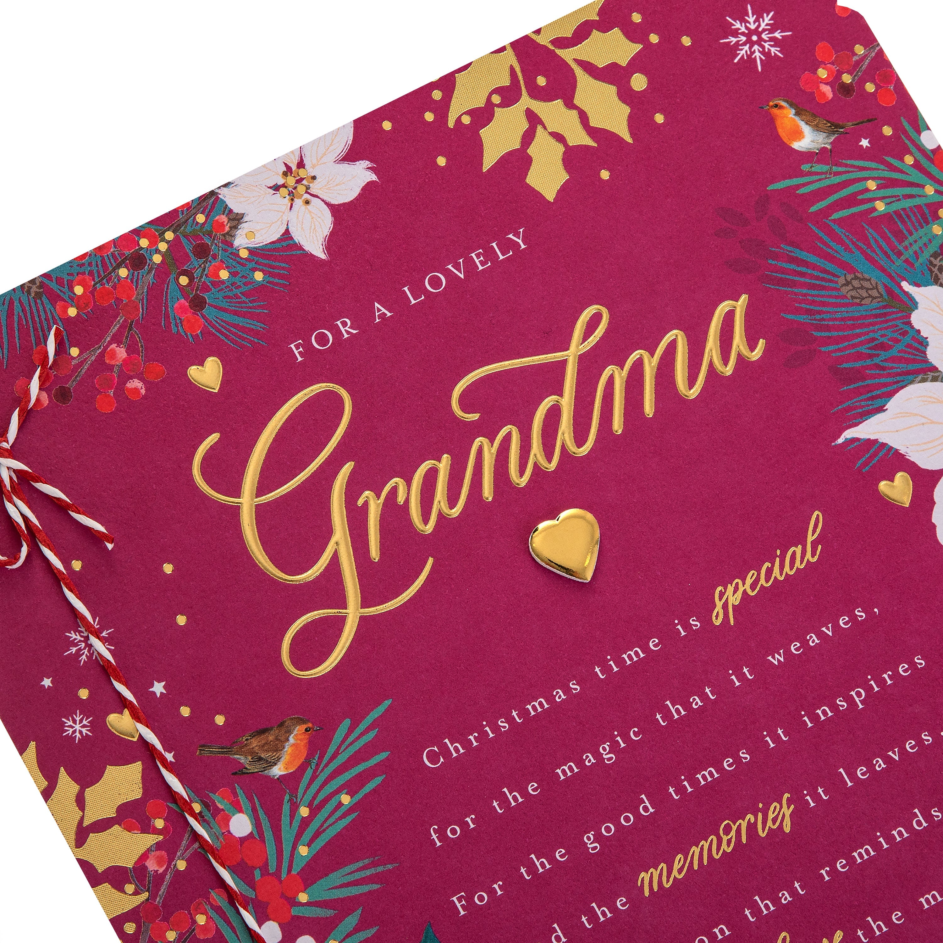 Christmas Card for Grandma - Traditional Winter Florals Design - Image 13