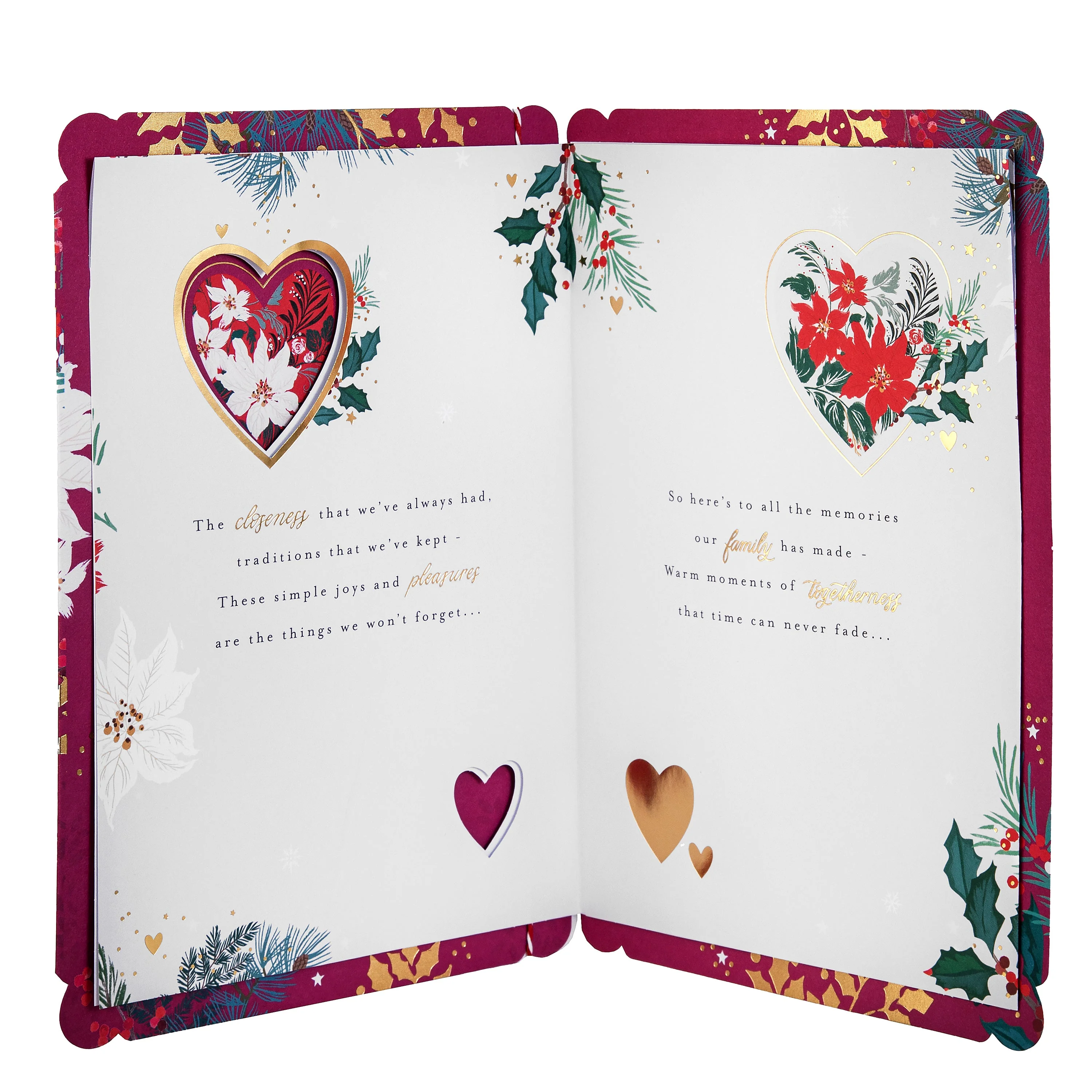 Christmas Card for Grandma - Traditional Winter Florals Design - Image 4