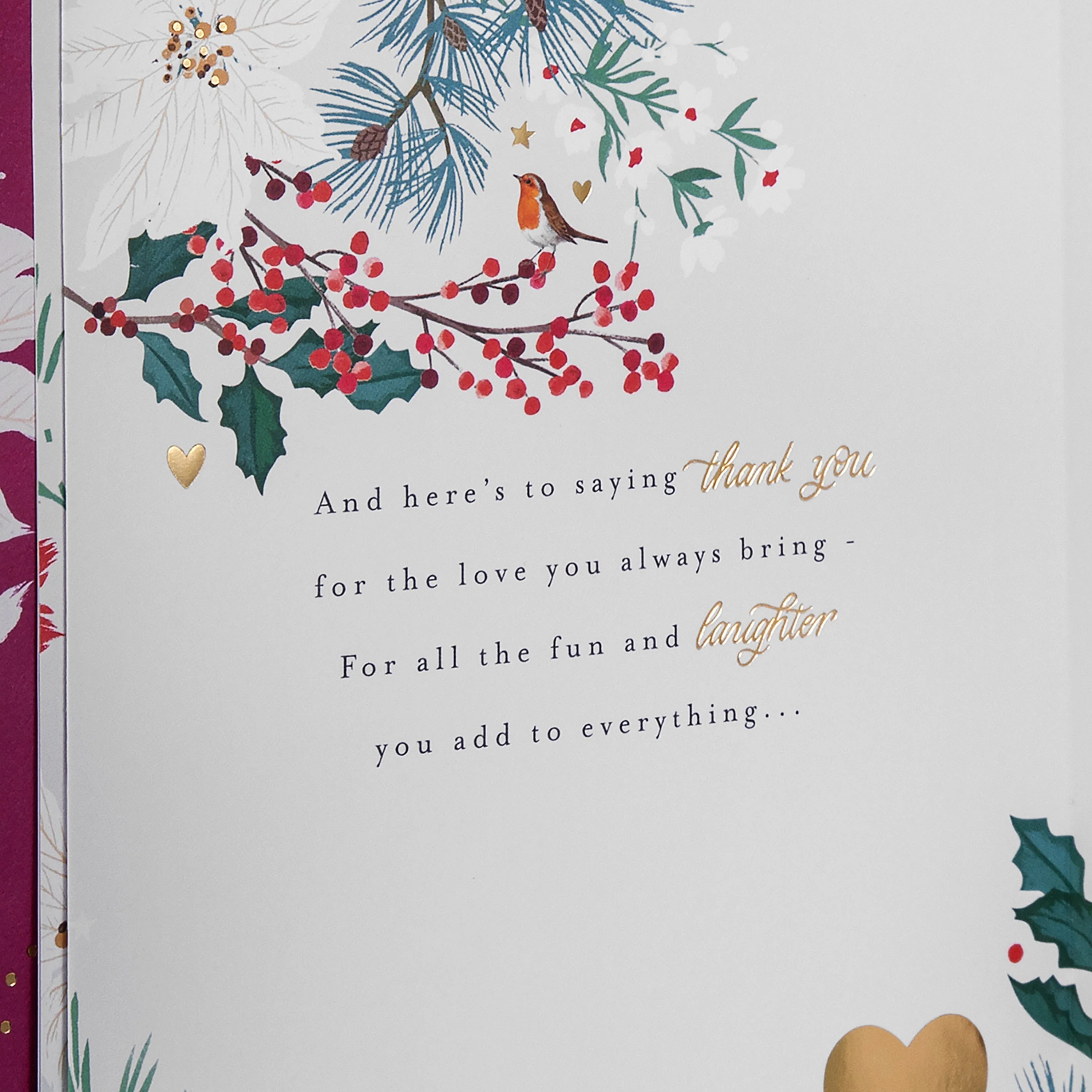 Christmas Card for Grandma - Traditional Winter Florals Design - Image 8