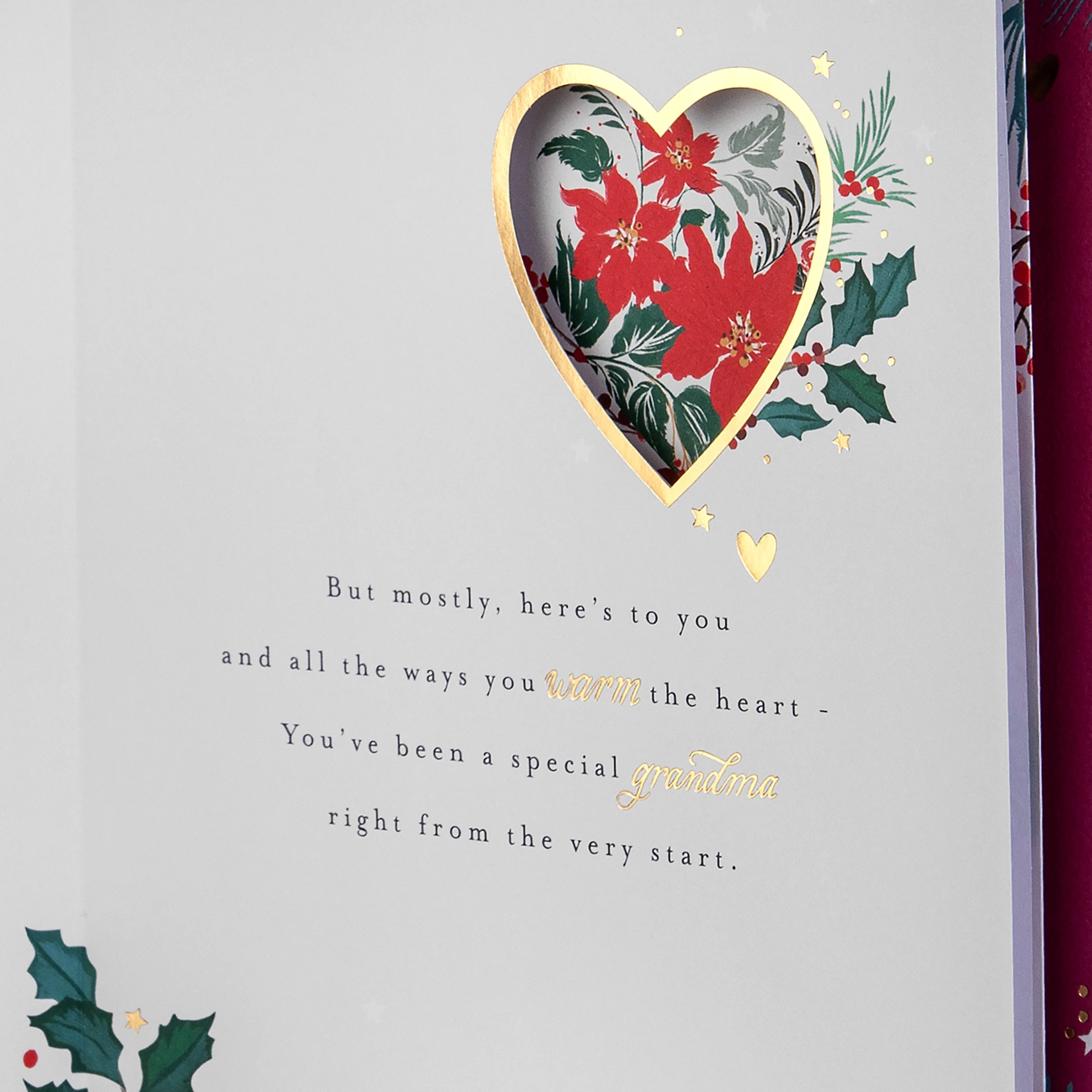 Christmas Card for Grandma - Traditional Winter Florals Design - Image 9