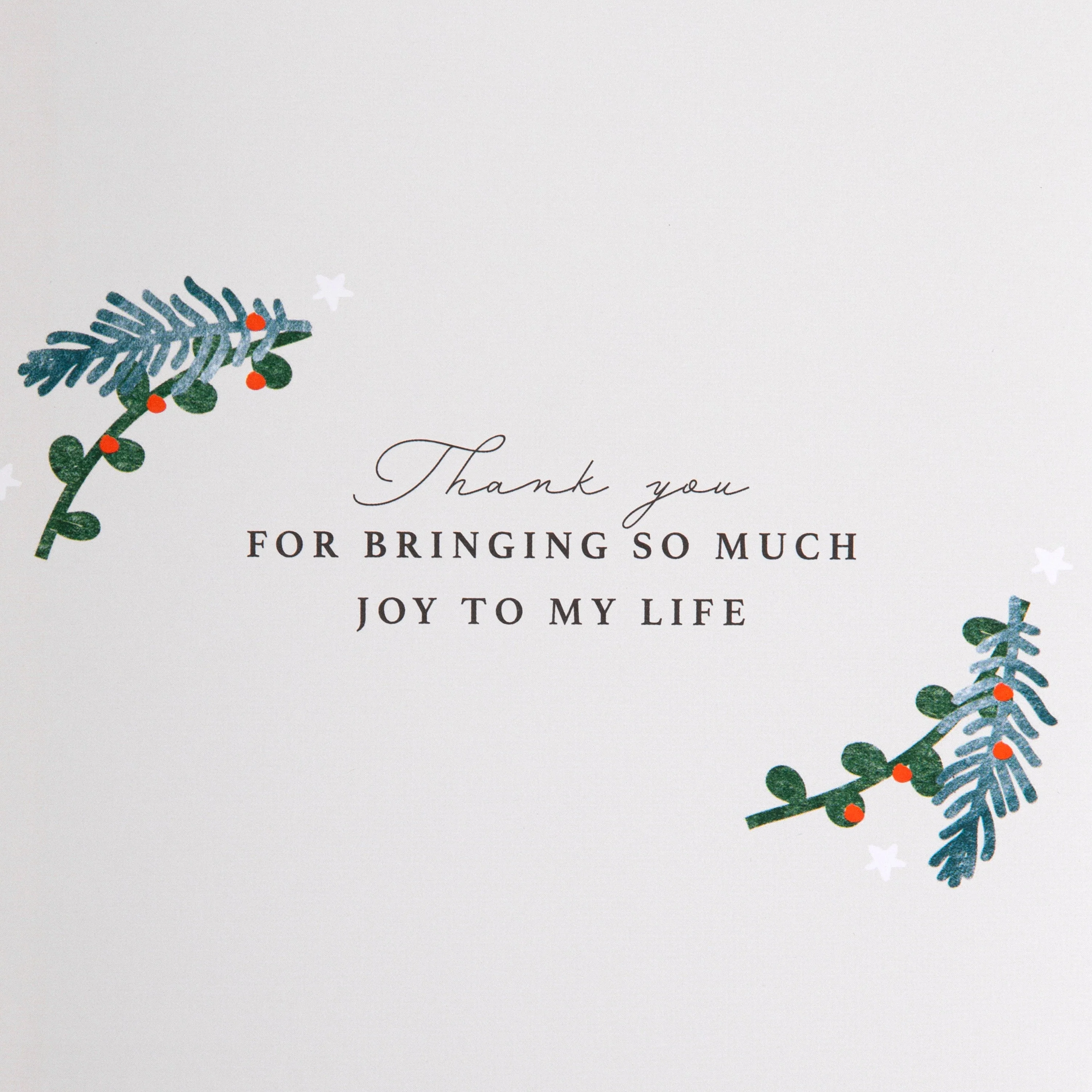 Christmas Card for Husband - Traditional Foliage & Bauble Design with Keepsake - Image 4