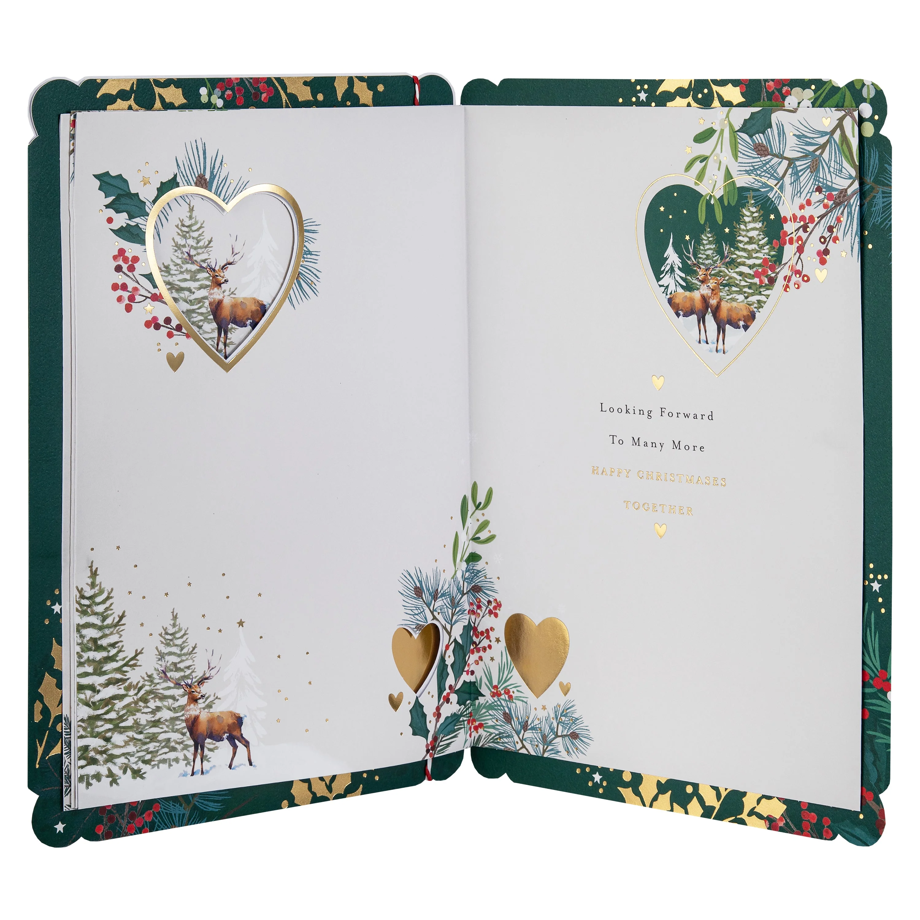 Christmas Card for Husband - Traditional Illustrated Winter Forest Scene Design - Image 10