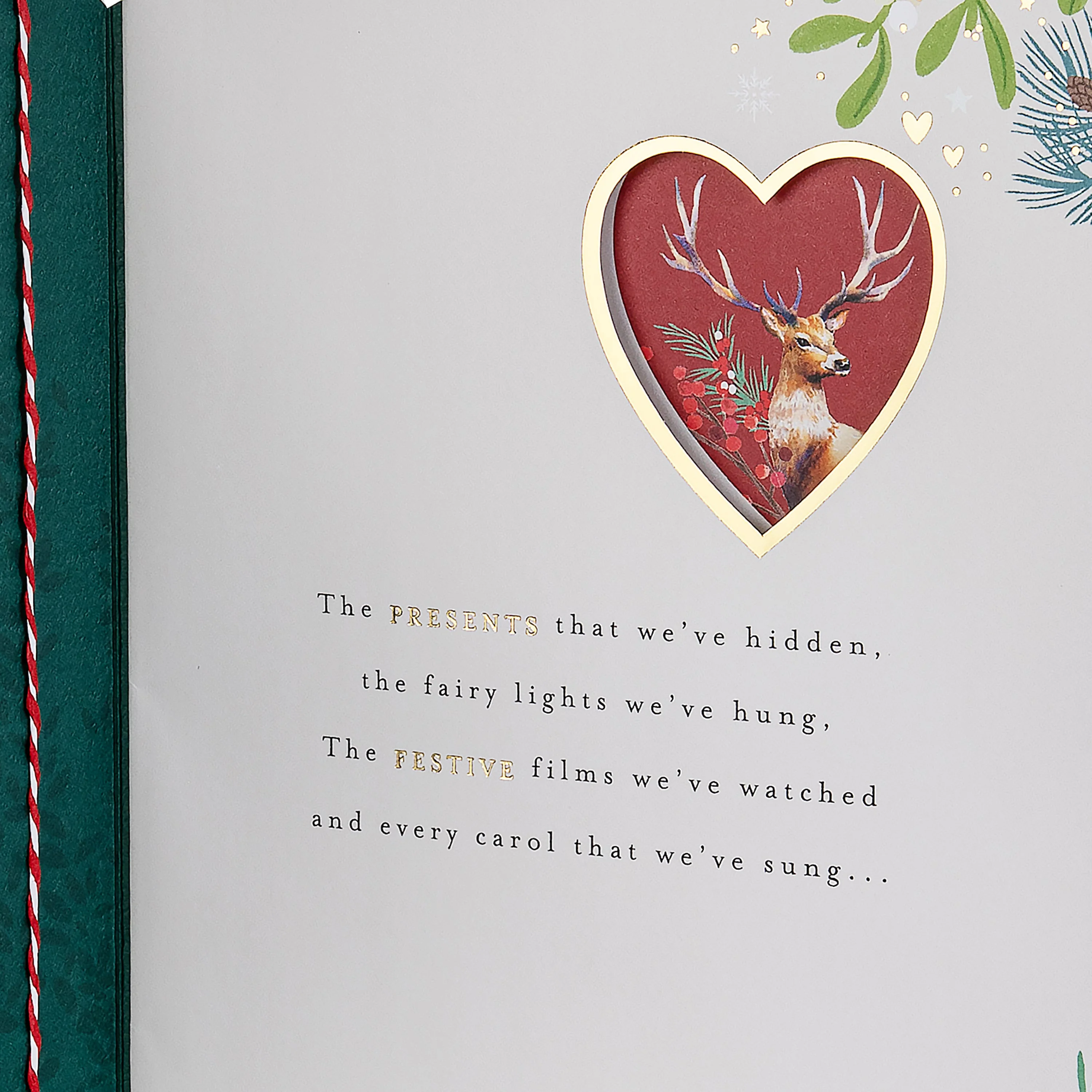 Christmas Card for Husband - Traditional Illustrated Winter Forest Scene Design - Image 3