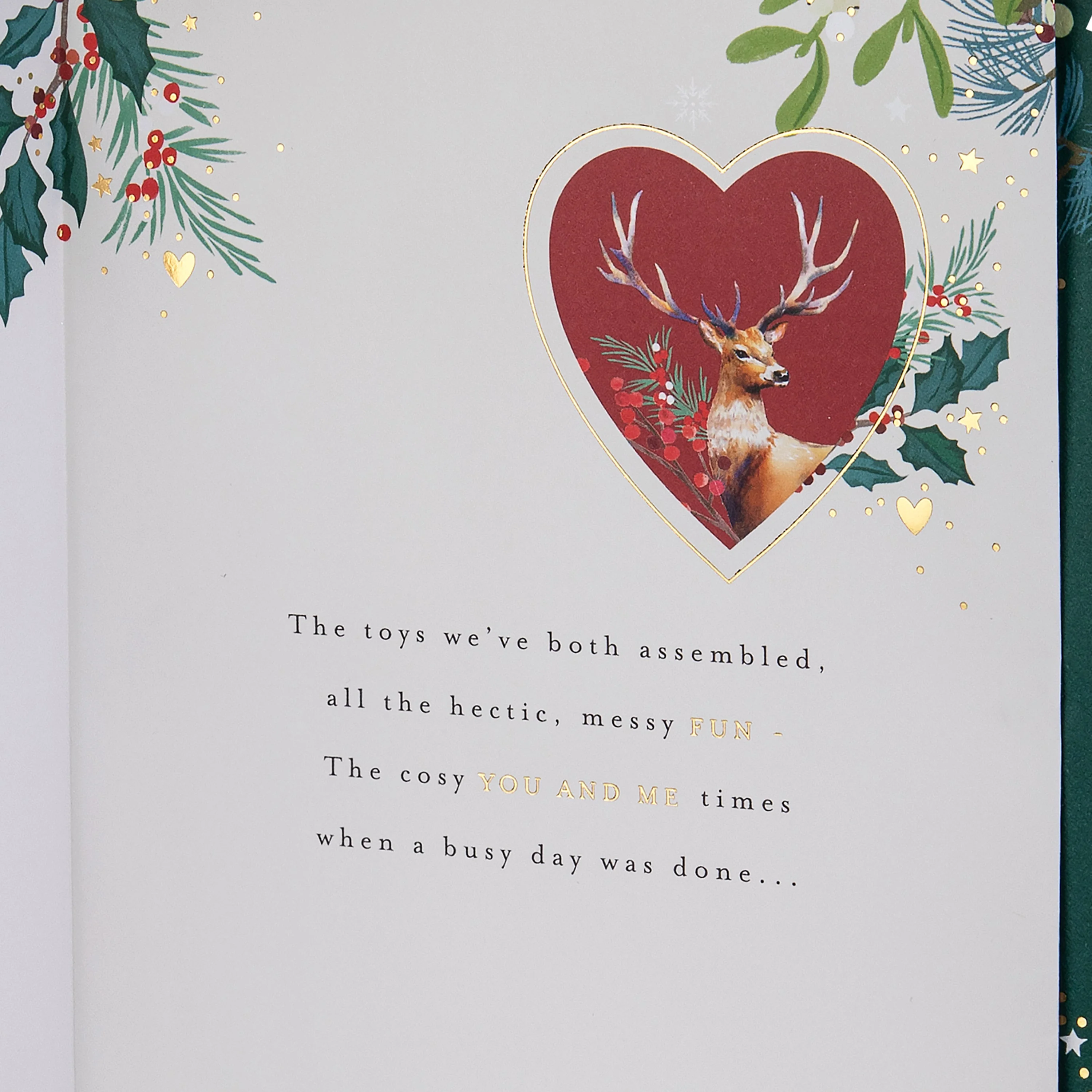 Christmas Card for Husband - Traditional Illustrated Winter Forest Scene Design - Image 6