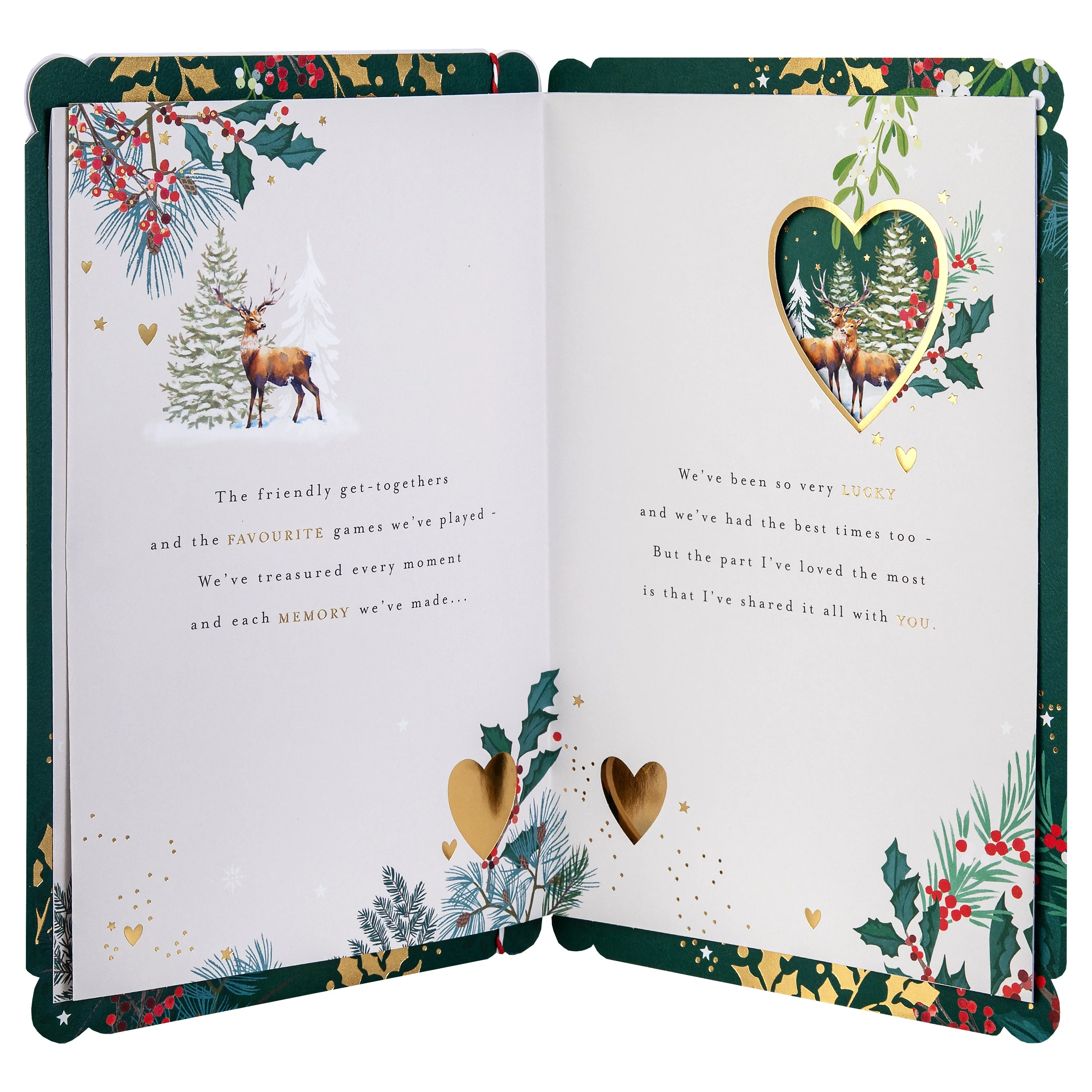 Christmas Card for Husband - Traditional Illustrated Winter Forest Scene Design - Image 7