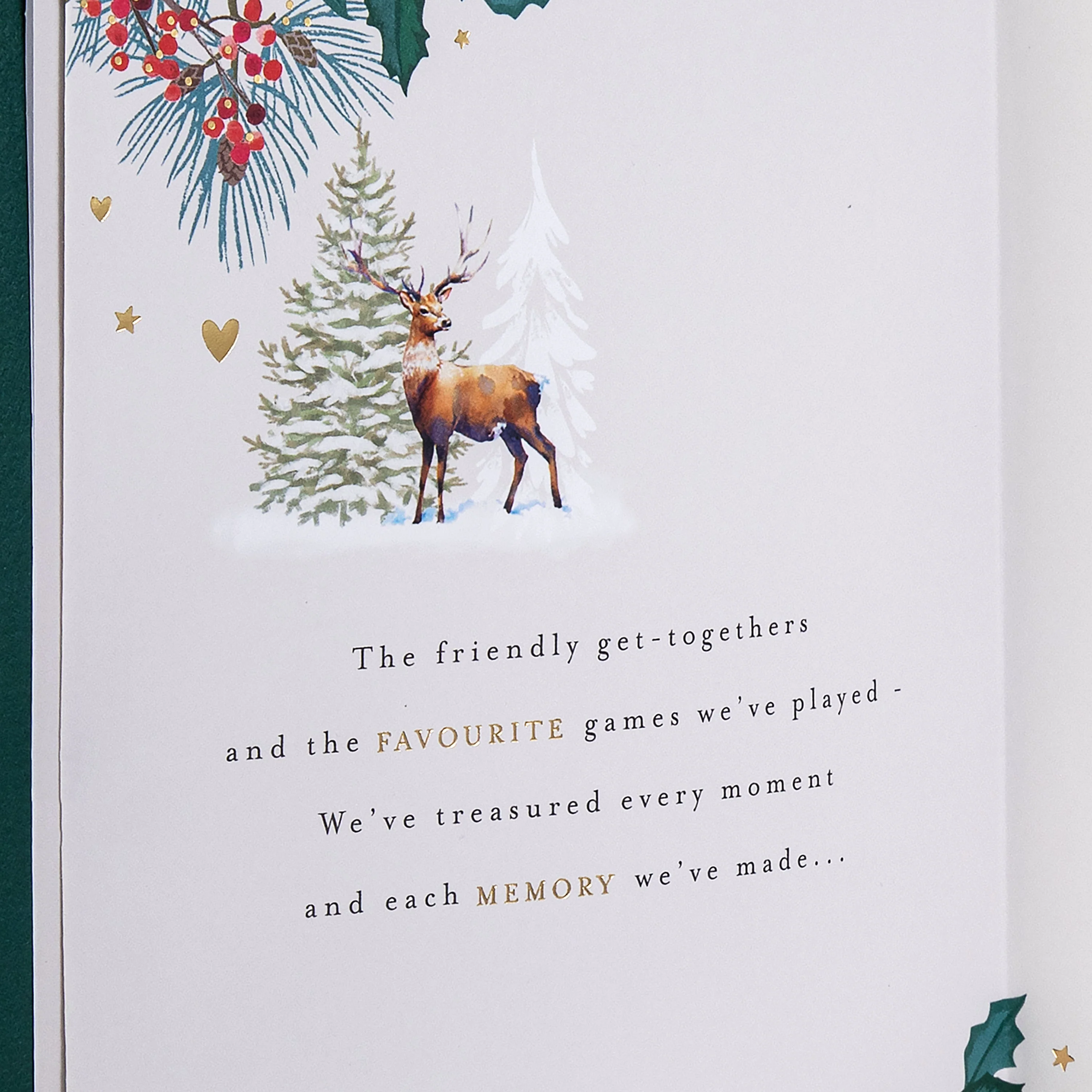 Christmas Card for Husband - Traditional Illustrated Winter Forest Scene Design - Image 8