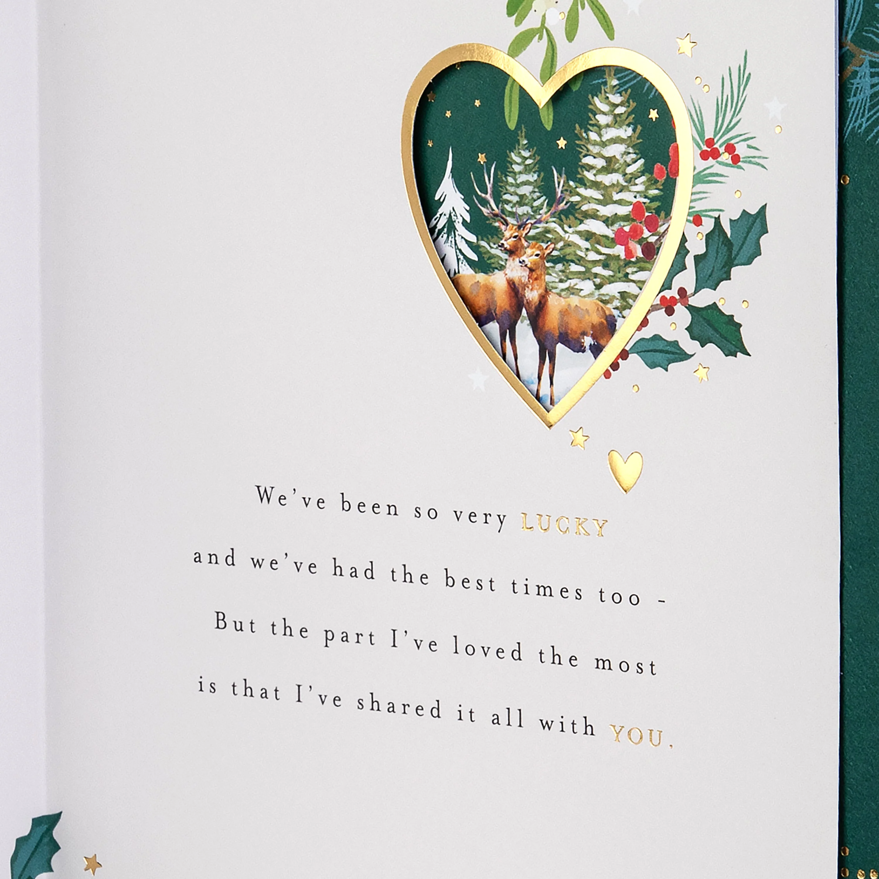 Christmas Card for Husband - Traditional Illustrated Winter Forest Scene Design - Image 9