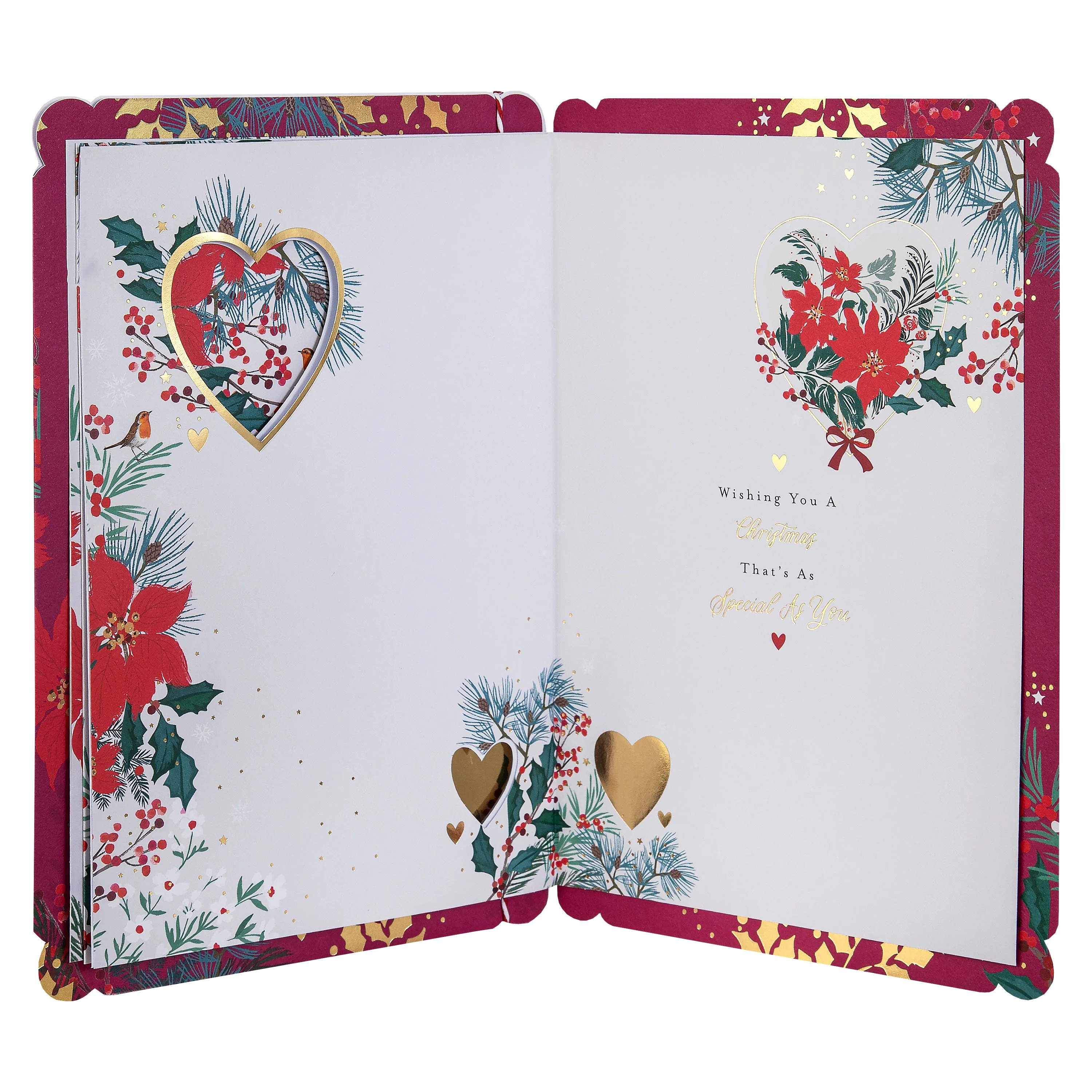 Christmas Card for Mam - Traditional Winter Florals Design - Image 10