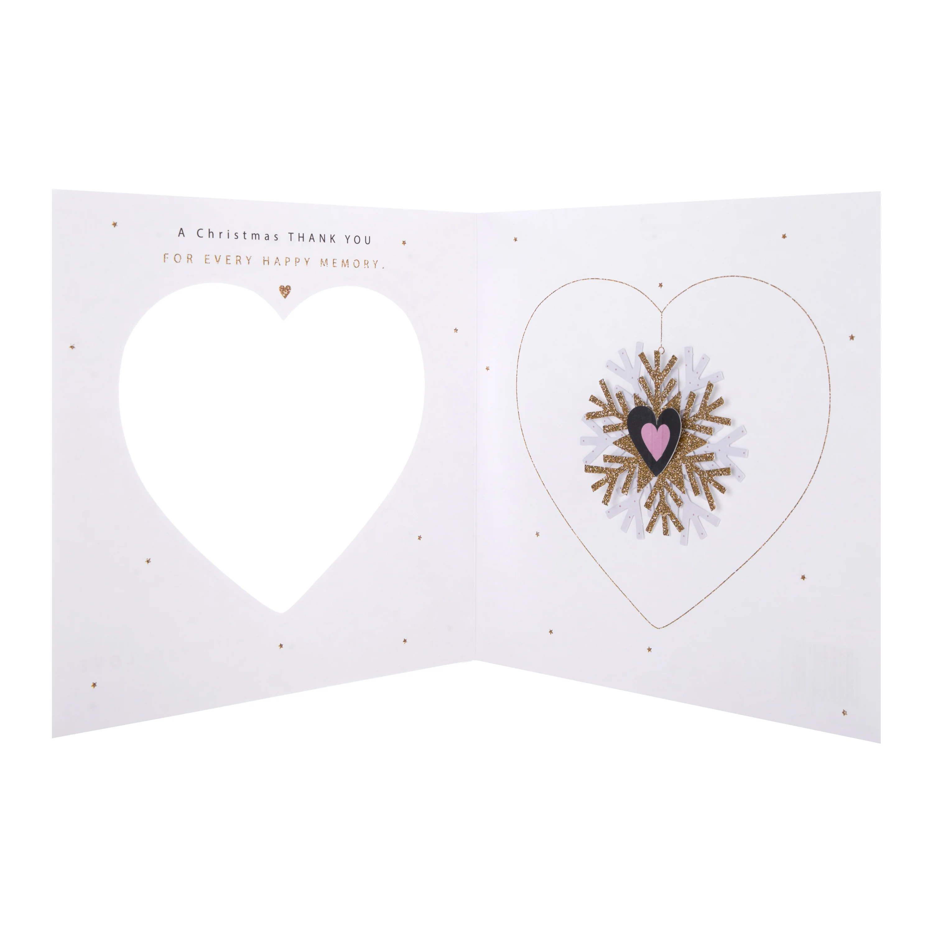 Christmas Card for Mum - 3D Effect Snowflake Design - Image 2