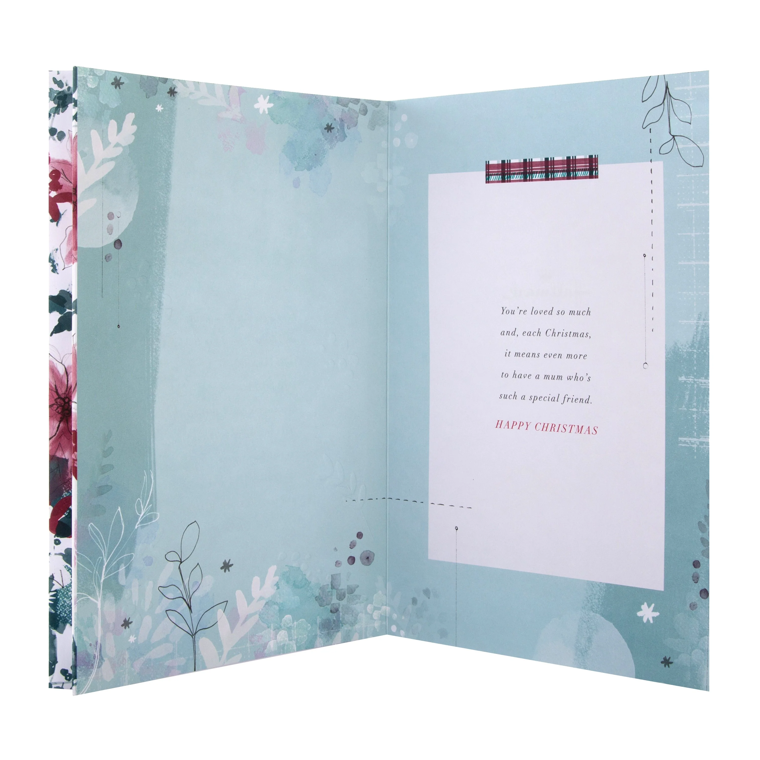 Christmas Card for Mum - Classic Winter Verse 3D Design with Gold Foil - Image 2