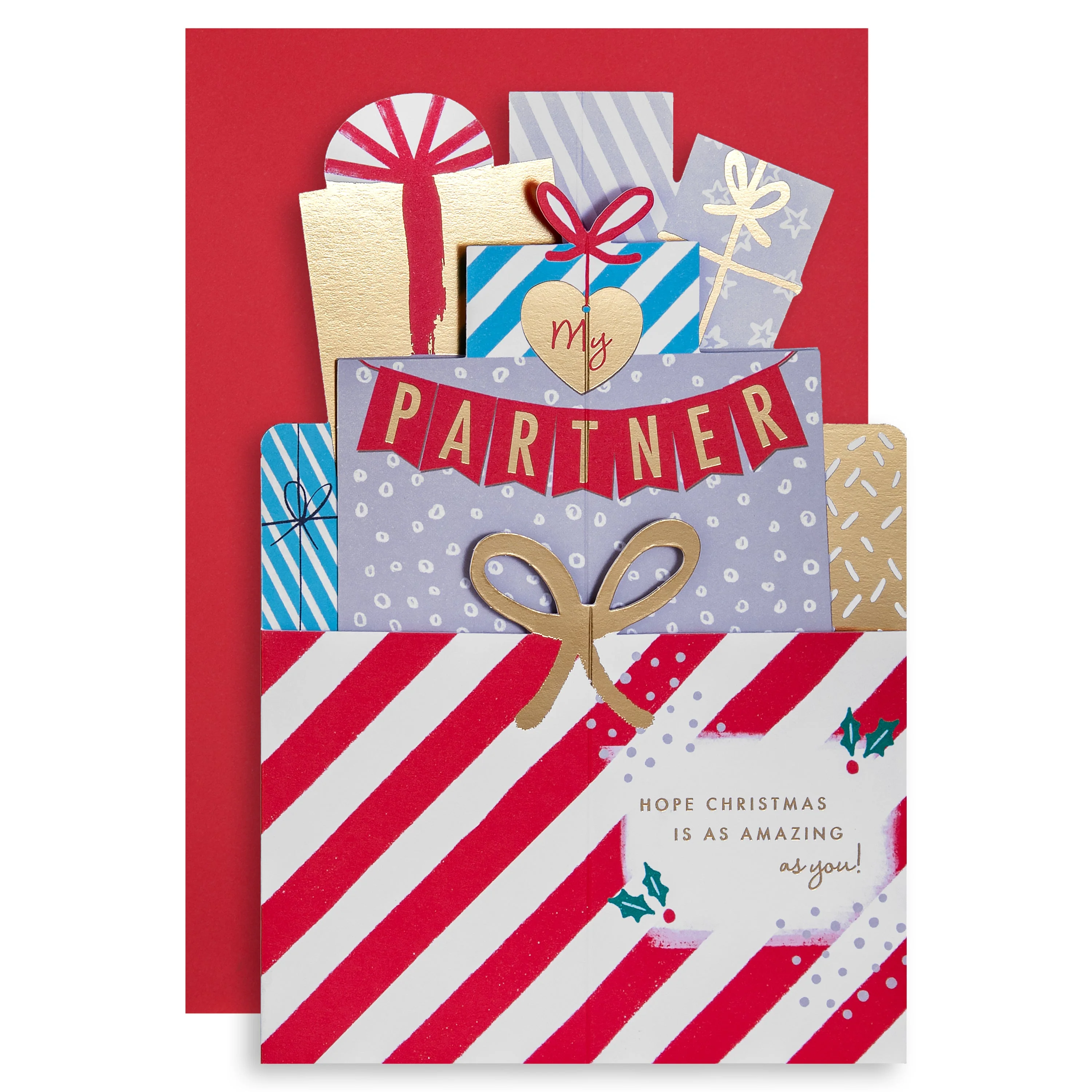 Christmas Card for Partner - 3D Pop-Up Presents Design - Image 2
