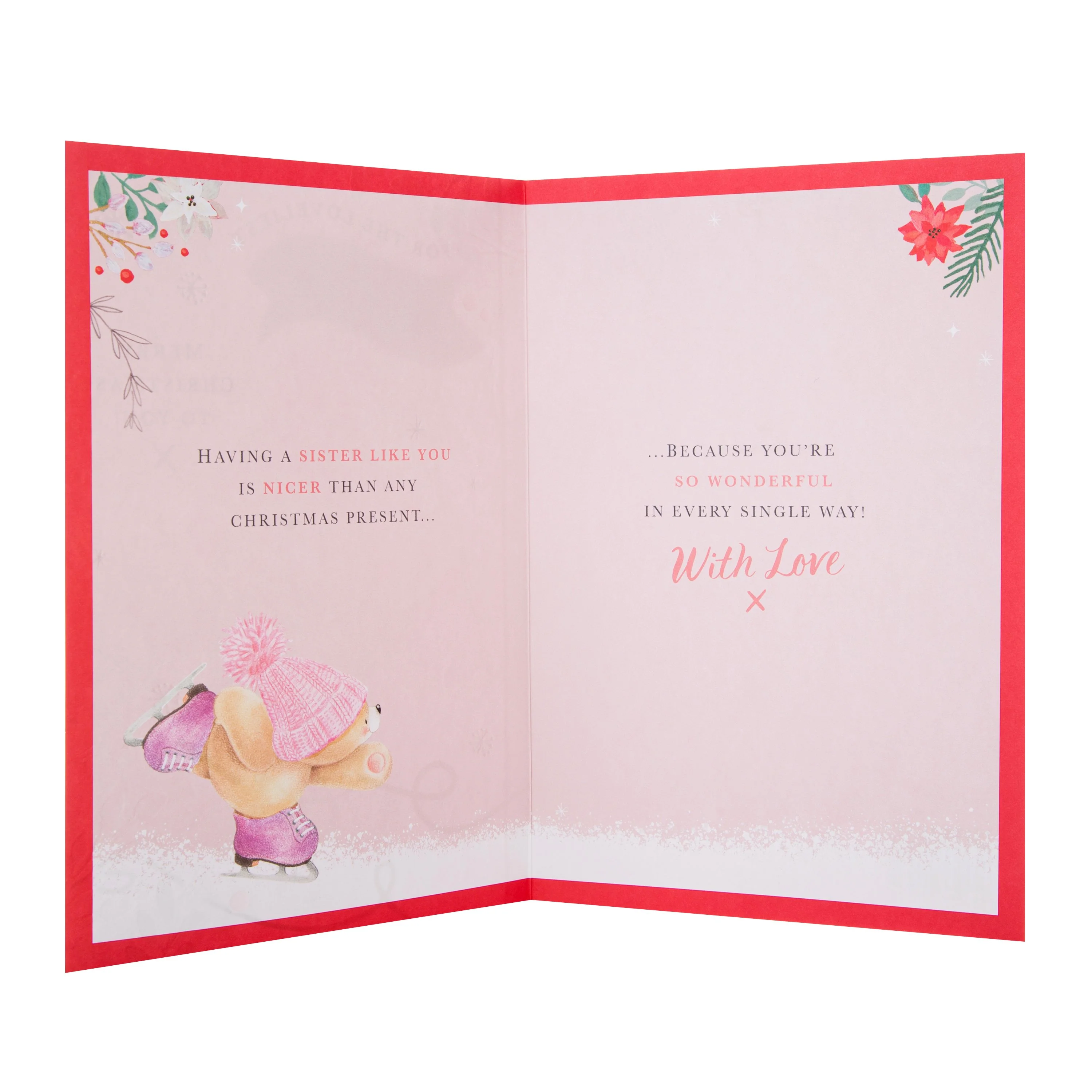 Christmas Card for Sister - Cute Forever Friends Design - Image 2
