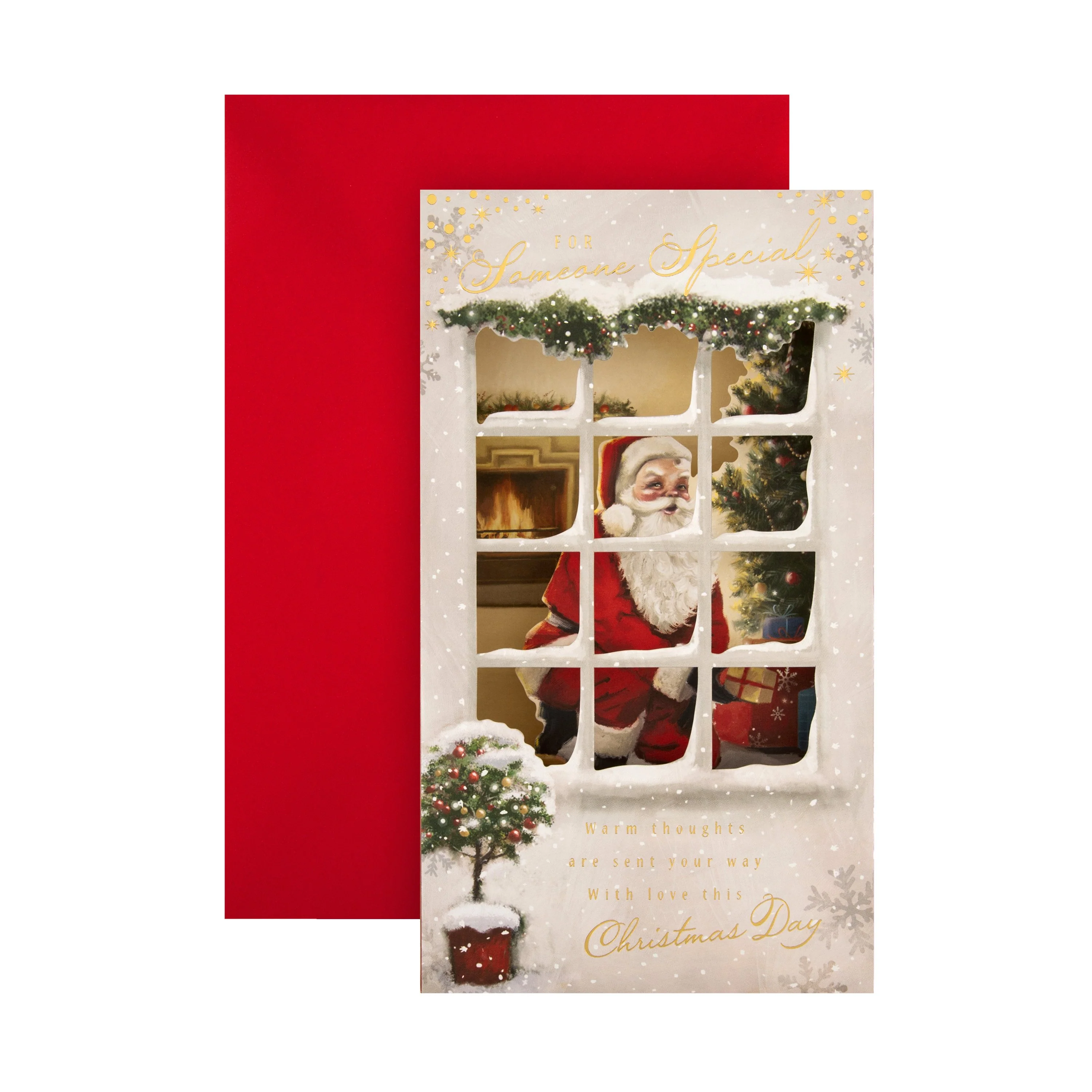 Christmas Card for Someone Special - Traditional Santa Design