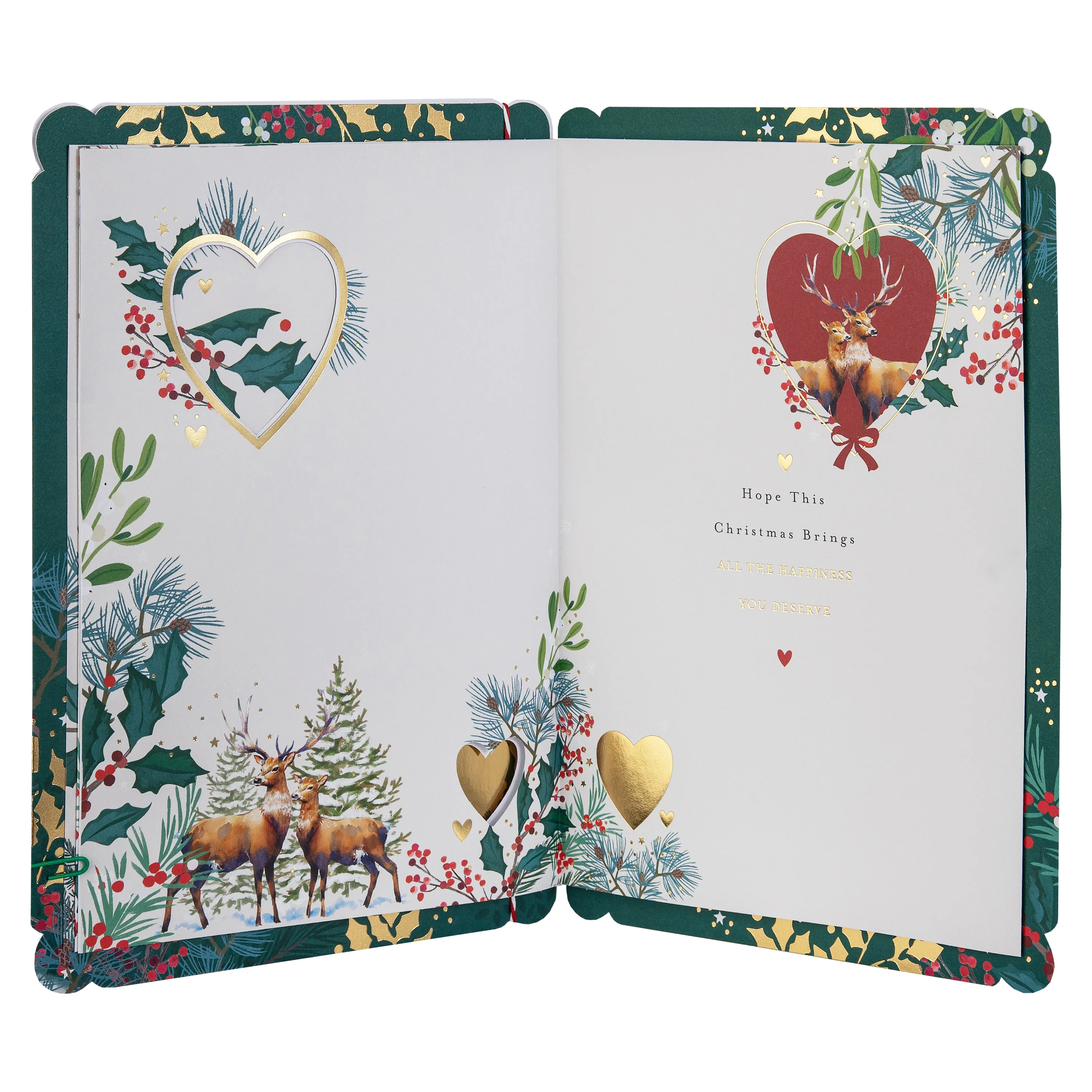 Christmas Card for Son & Daughter-in-Law - Traditional Illustrated Winter Forest Scene - Image 10