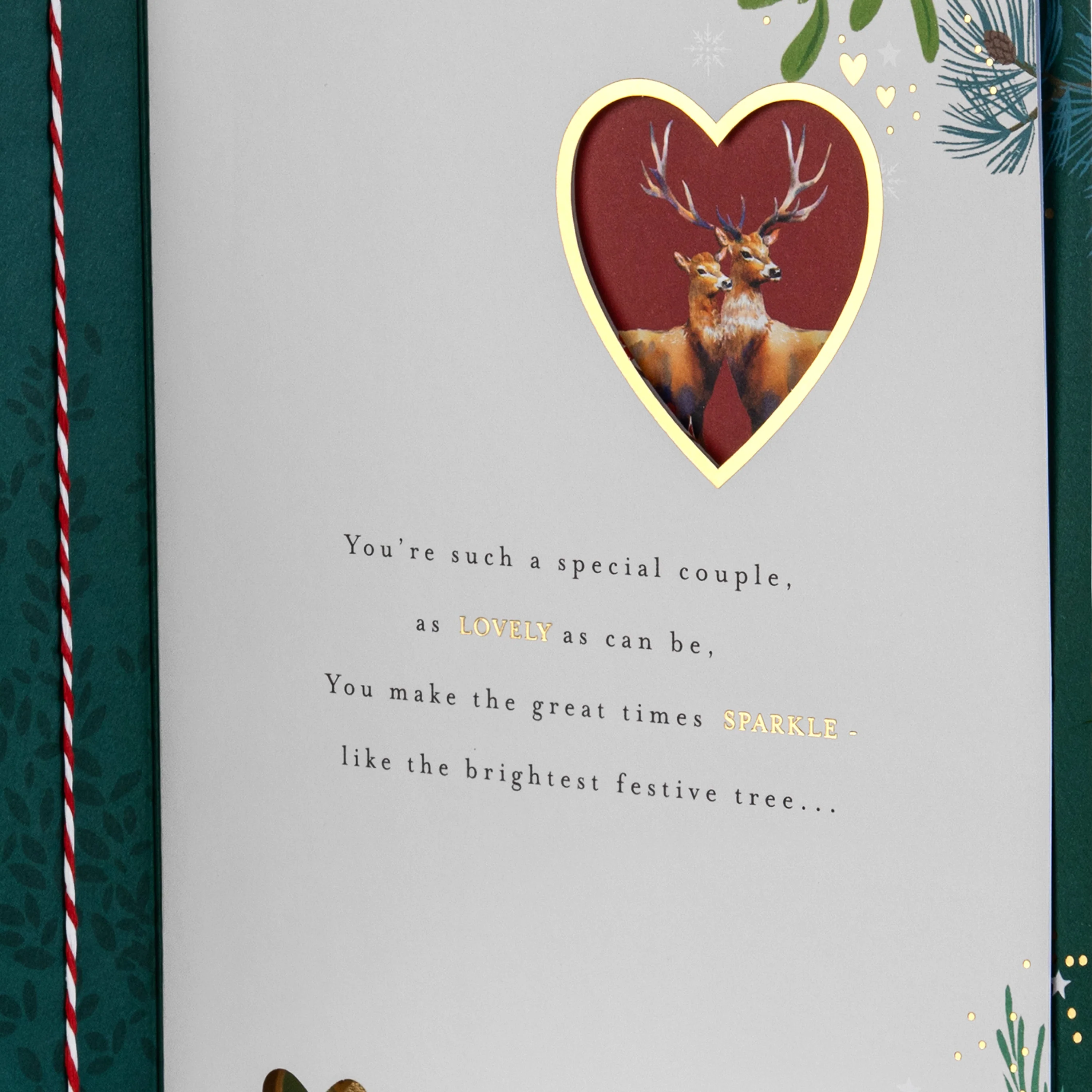 Christmas Card for Son & Daughter-in-Law - Traditional Illustrated Winter Forest Scene - Image 3