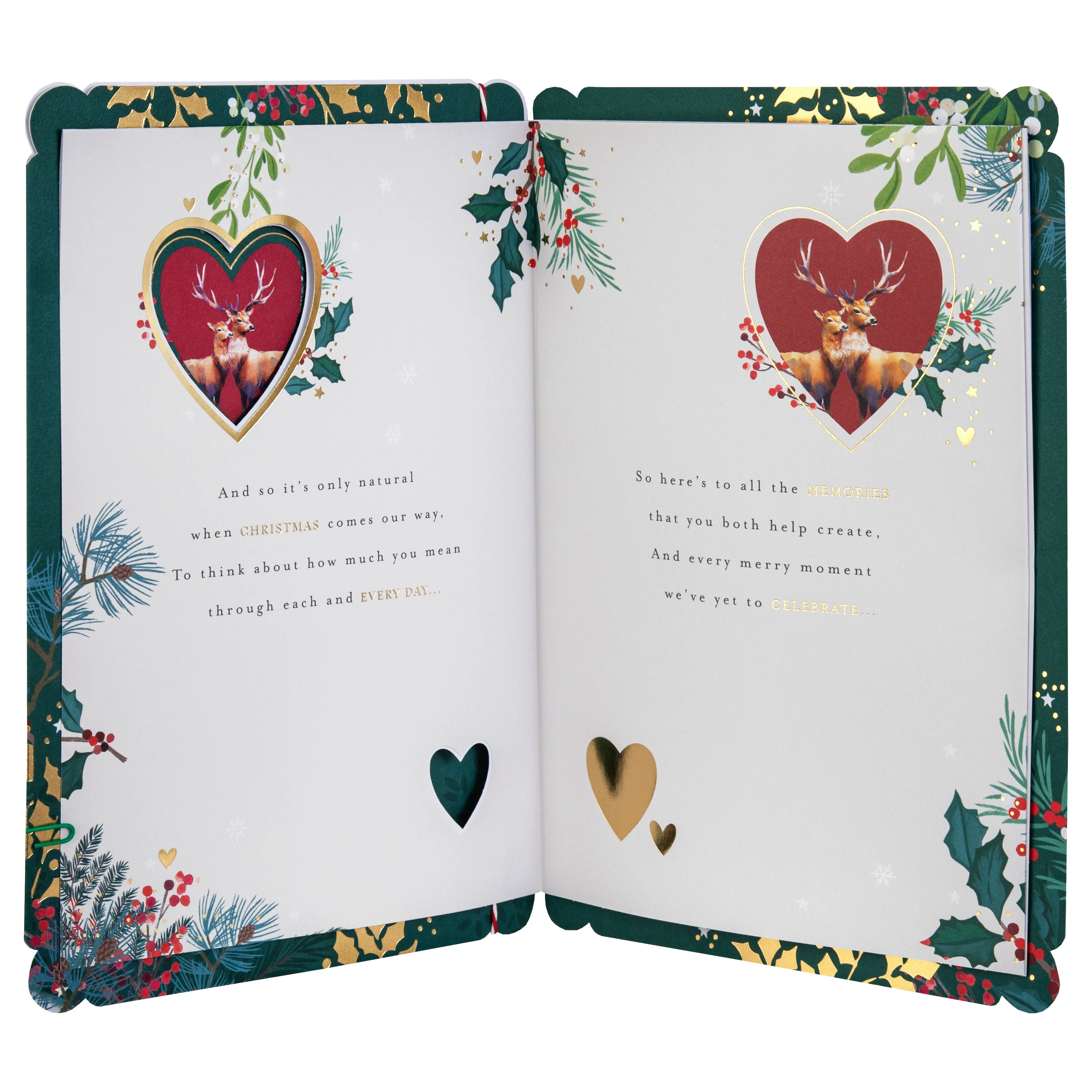 Christmas Card for Son & Daughter-in-Law - Traditional Illustrated Winter Forest Scene - Image 4