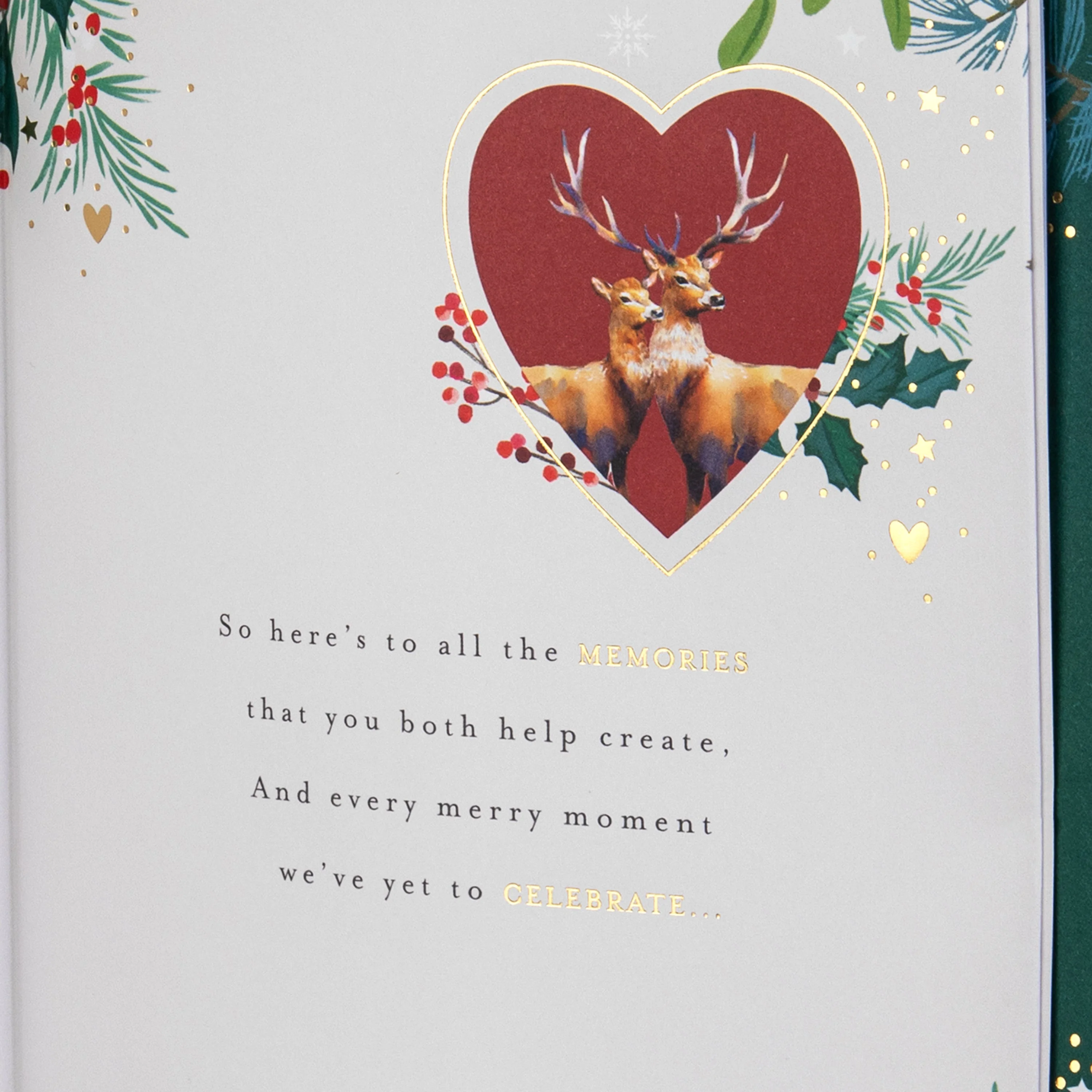 Christmas Card for Son & Daughter-in-Law - Traditional Illustrated Winter Forest Scene - Image 6