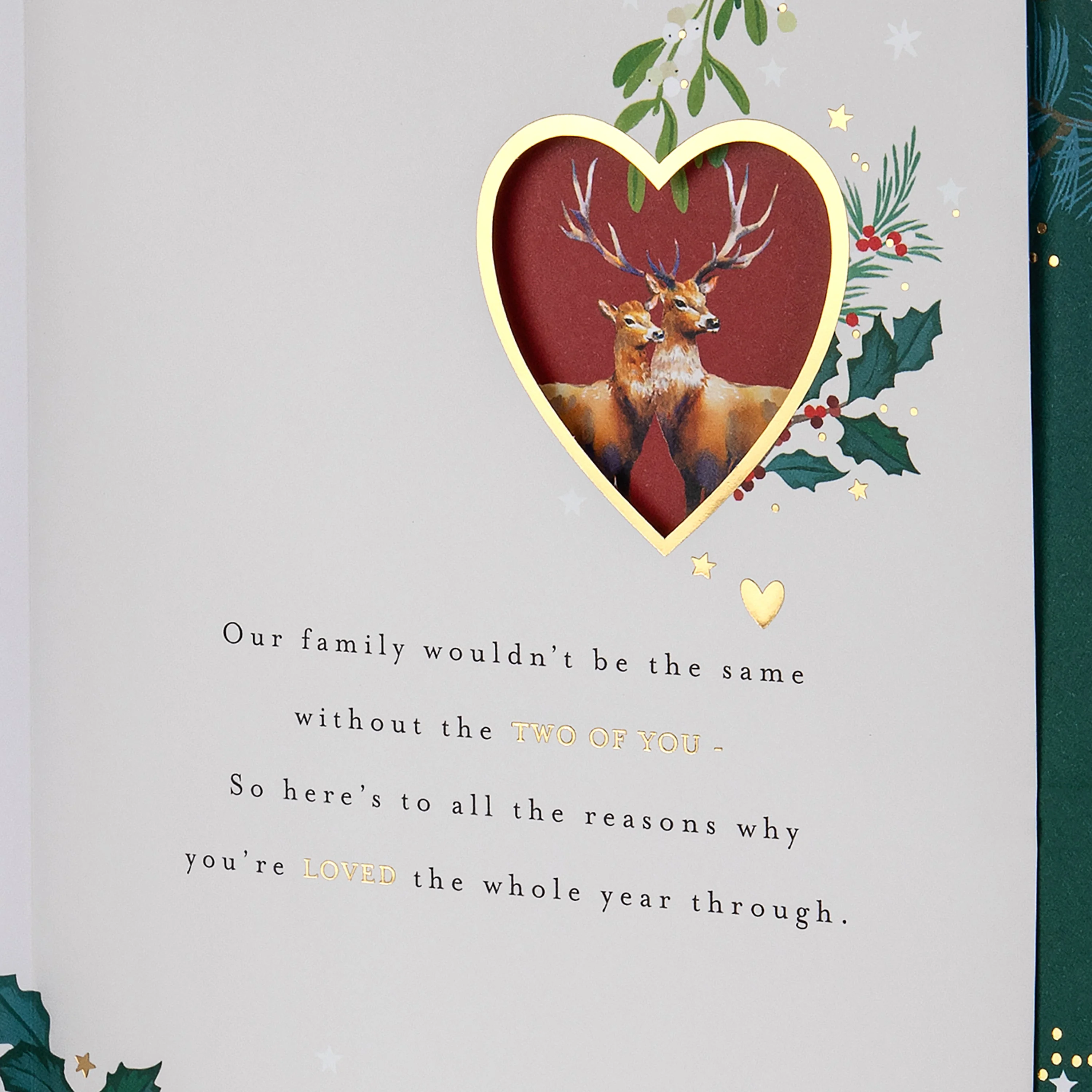 Christmas Card for Son & Daughter-in-Law - Traditional Illustrated Winter Forest Scene - Image 9