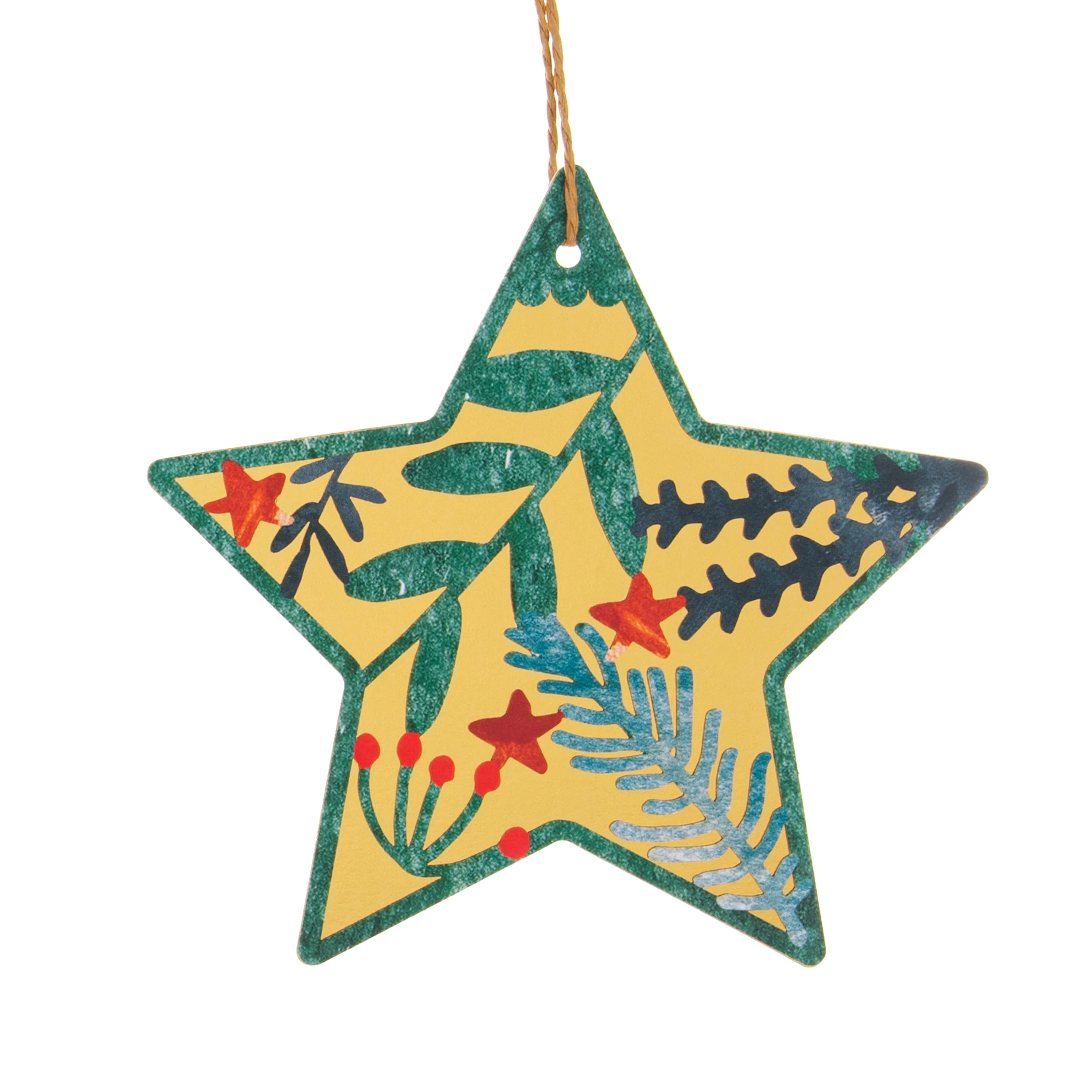 Christmas Card for Son - Traditional Foliage & Bauble Design with Keepsake - Image 7