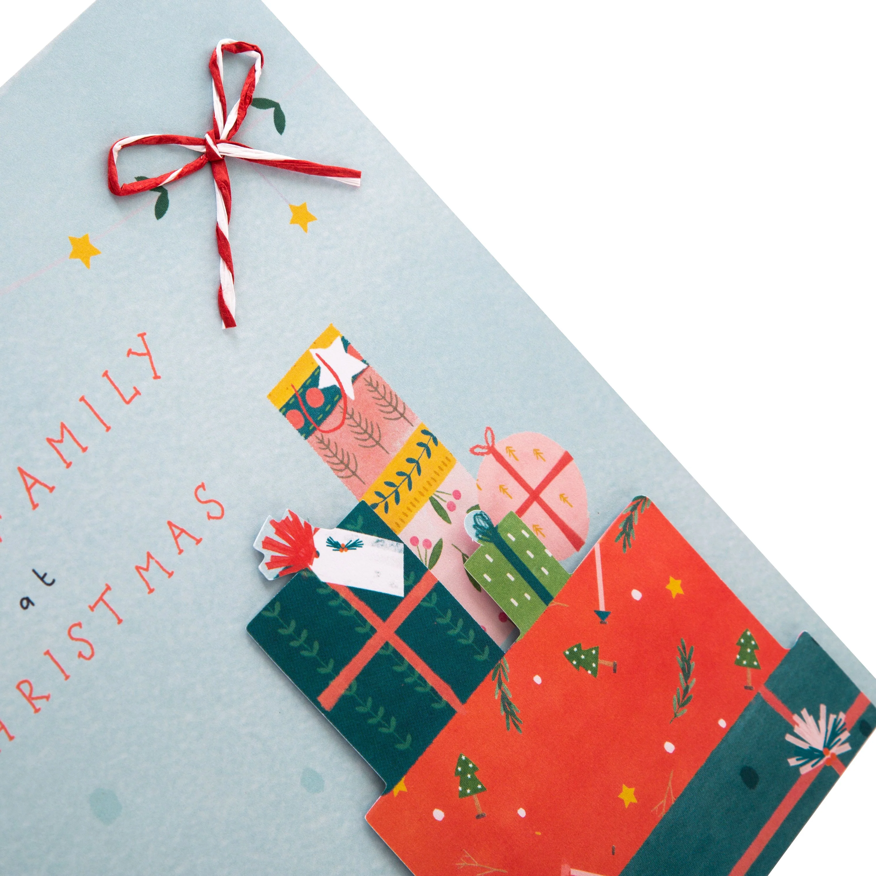 Christmas Card for the Family - Classic Wrapped Presents Design - Image 3